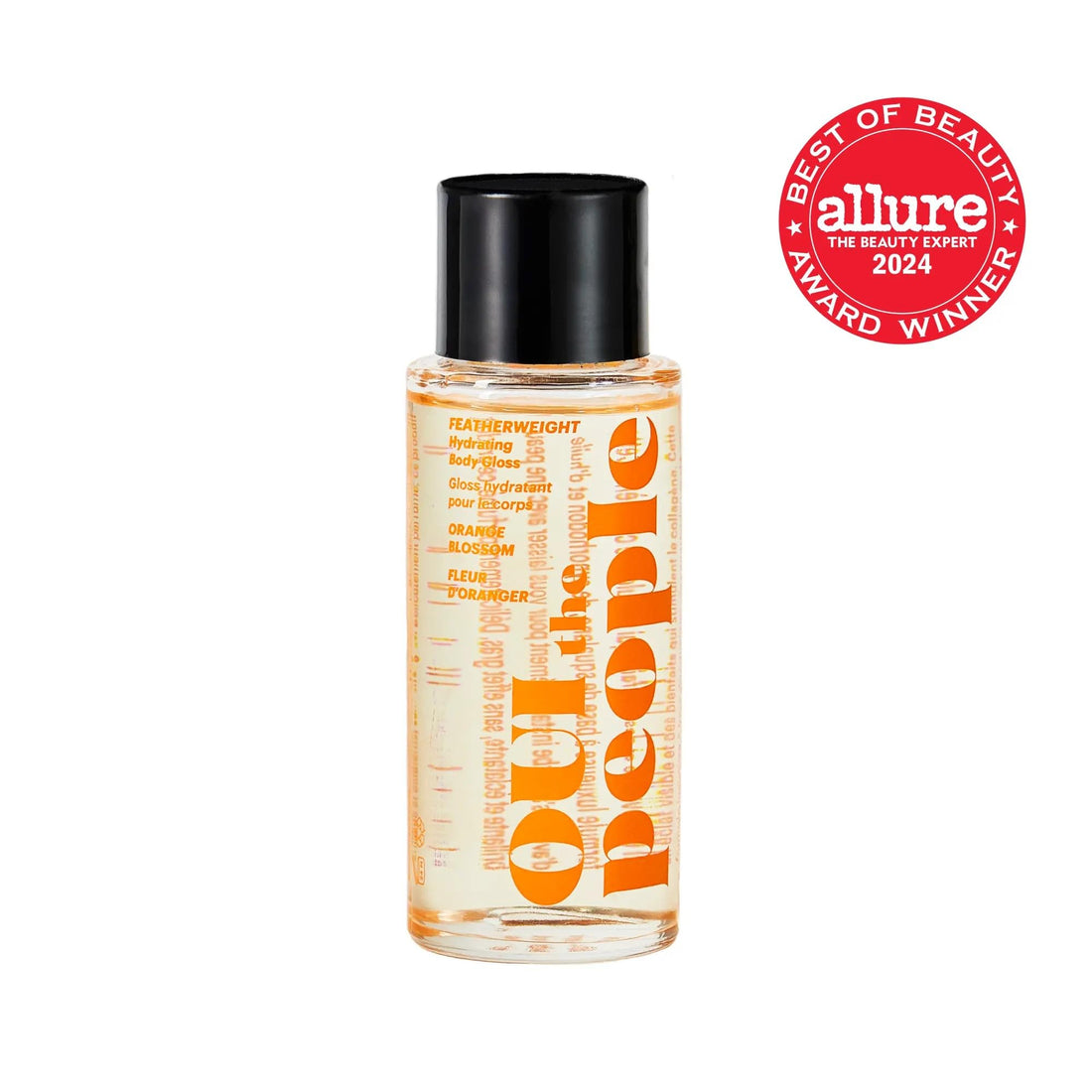 OUI the People FEATHERWEIGHT Hydrating Body Gloss, Orange Blossom Scent, Skin Barrier Boosting Serum Oil for Deep Hydration, Softens, Firms, and Enhances Skin Health, Shimmer Body Oil, 3.3 oz