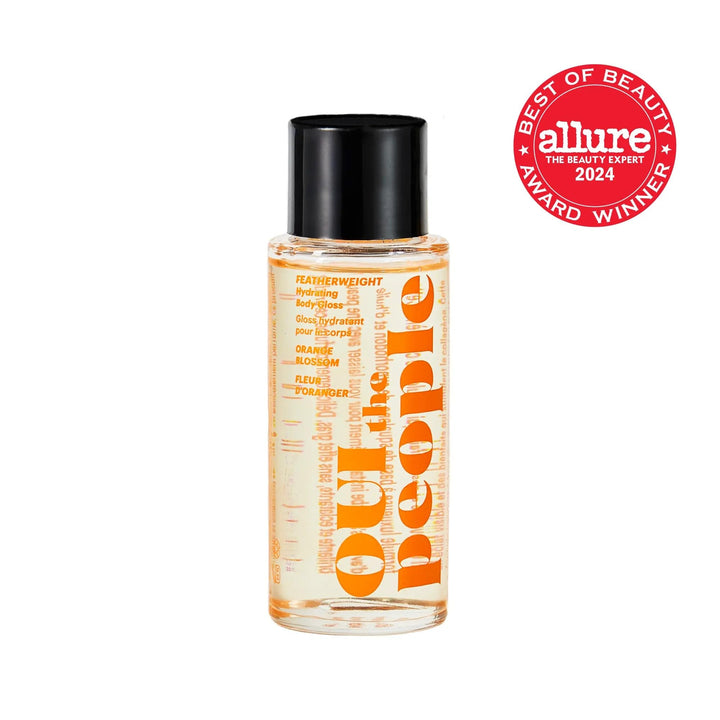 OUI the People FEATHERWEIGHT Hydrating Body Gloss, Orange Blossom Scent, Skin Barrier Boosting Serum Oil for Deep Hydration, Softens, Firms, and Enhances Skin Health, Shimmer Body Oil, 3.3 oz