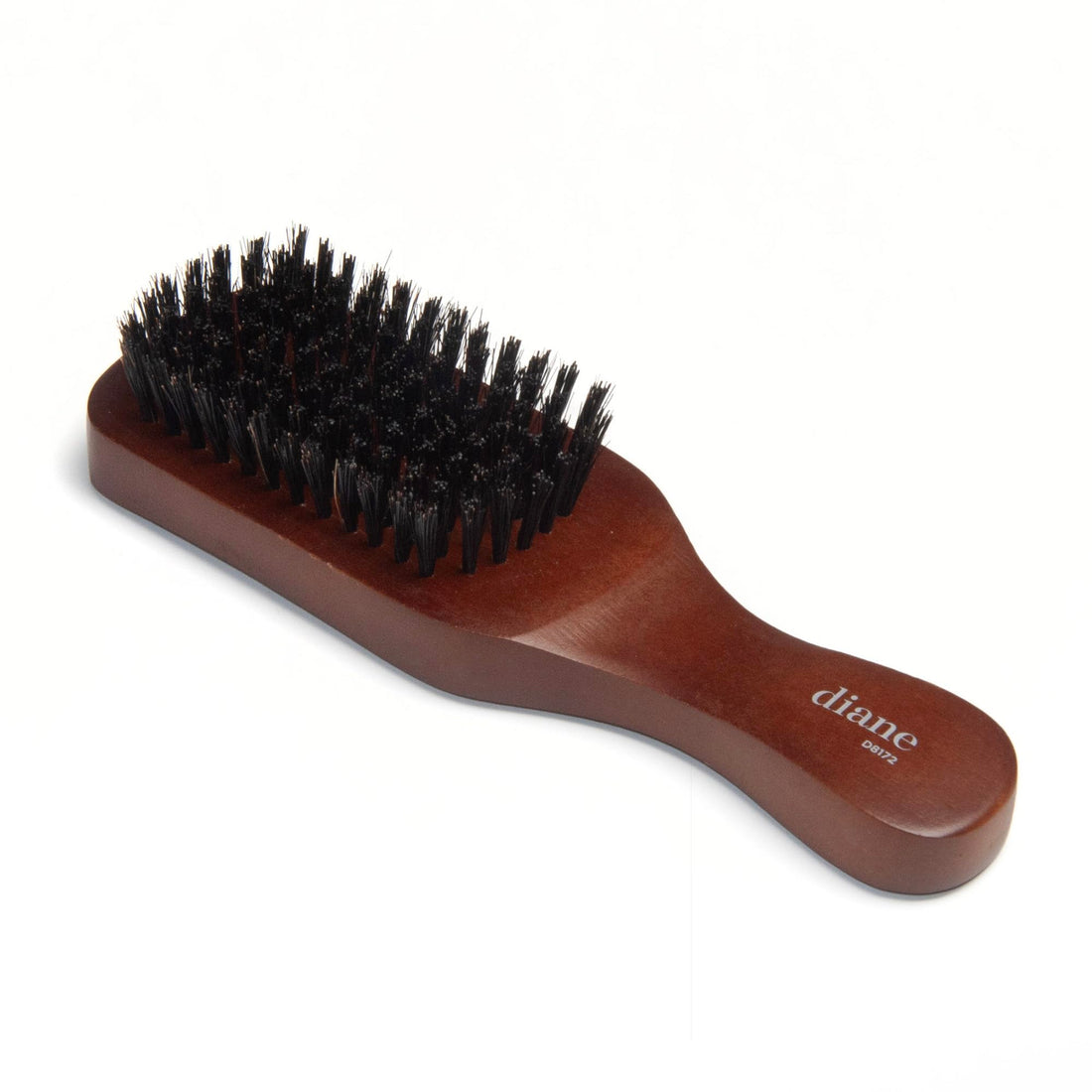Diane medium firmness reinforced boar bristle, short handle style wave mens hair brush, d8172