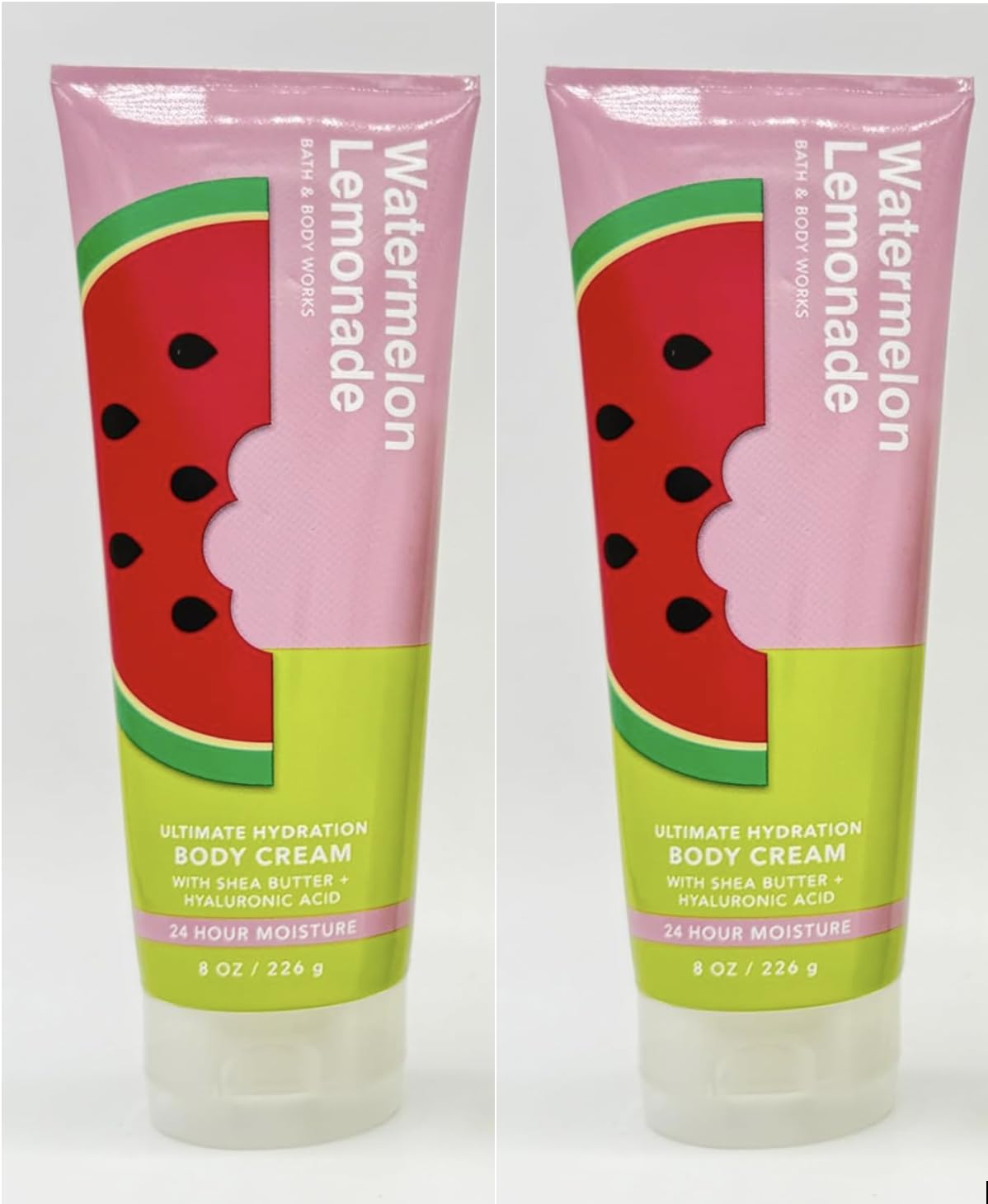 Bath and Body Works Gift Set of of 2 - 8 oz Body Cream - (Watermelon Lemonade)