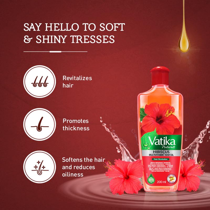 Vatika Naturals Multivitamin Hair Oil - Transform Your Tresses with Strength, Cleansing Power, & Revitalizing Elixir - Expertly Enriched with Multivitamins, Hibiscus Extract, & Natural Oils - (300 ML)