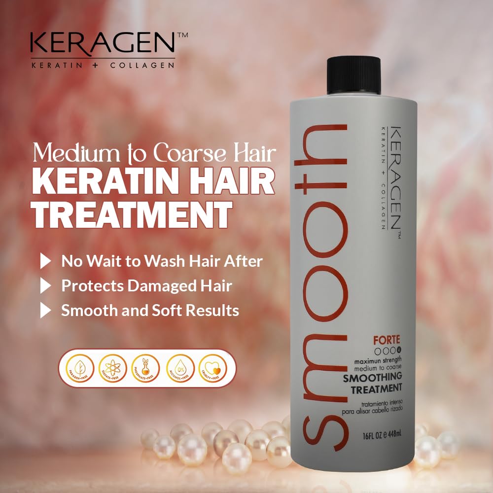 Keragen, Hair Smoothing Treatment, Forte, 16oz