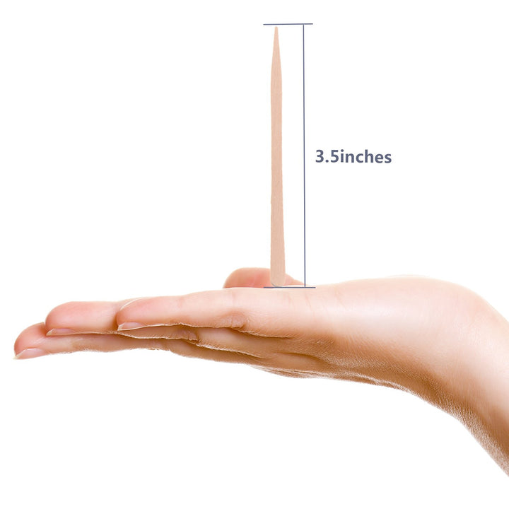 Whale 400 Pieces Small Wax Sticks Wood Spatulas Applicator Wood Craft Sticks for Hair Eyebrow Removal, 3.5 x 0.2 inches