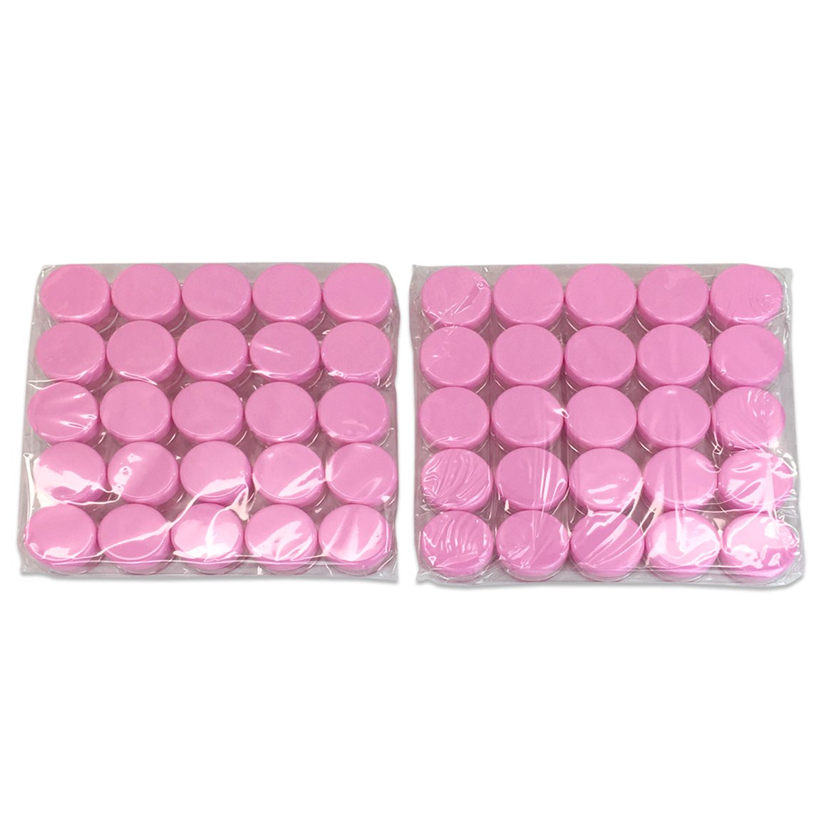 Beauticom (Quantity: 200 Pcs) 5G/5ML Round Clear Jars with Pink Lids for Cosmetics, Medication, Lab and Field Research Samples, Beauty and Health Aids