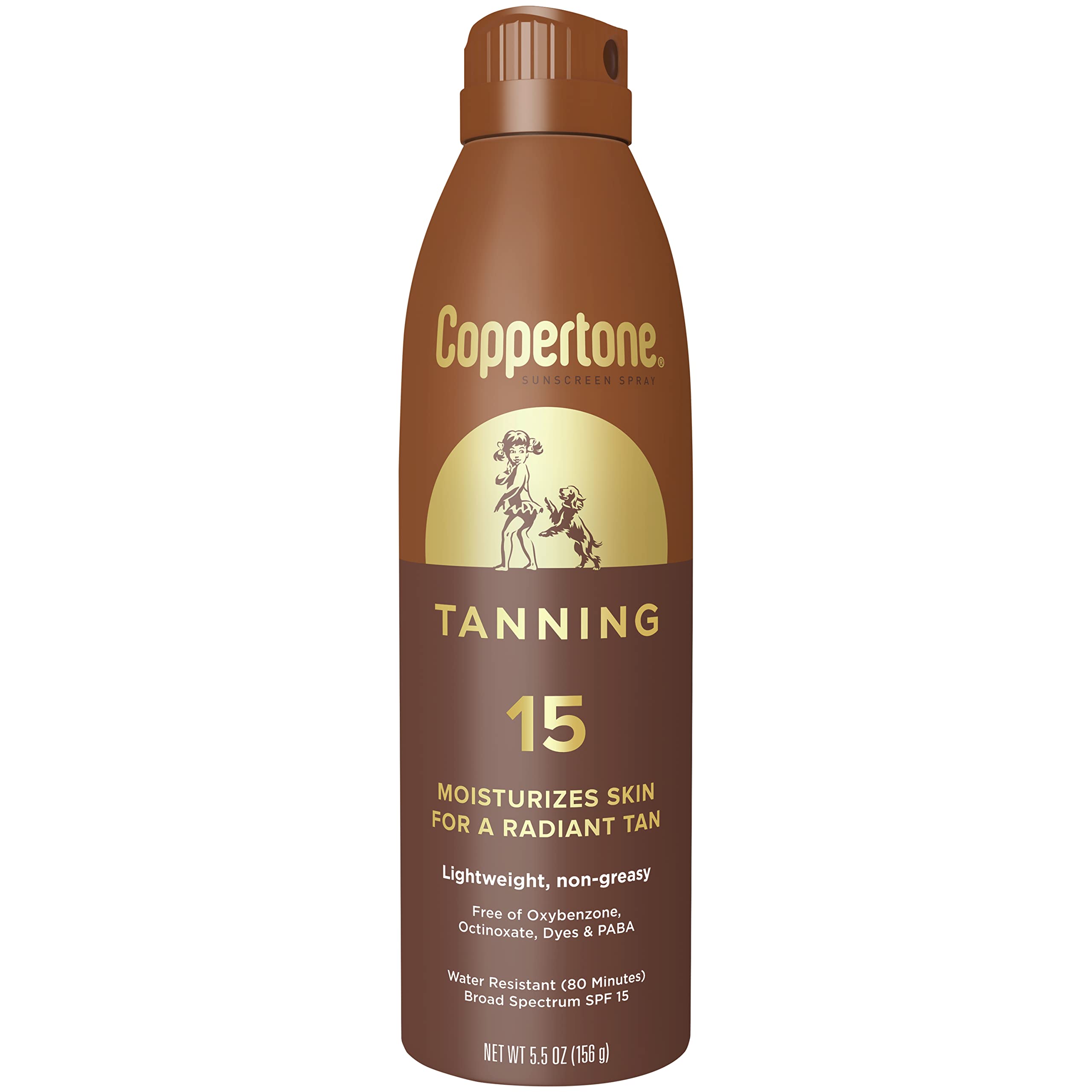 Coppertone Tanning Dry Oil Sunscreen Continuous Spray Spf 15 (5.5 Ounce) (Packaging May Vary)