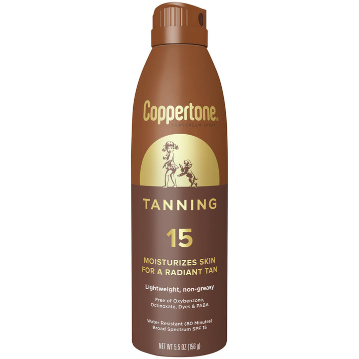 Coppertone Tanning Dry Oil Sunscreen Continuous Spray Spf 15 (5.5 Ounce) (Packaging May Vary)