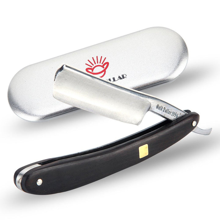 Gold Dollar Razor Straight Razor Wooden Shaving Single Edge Razor