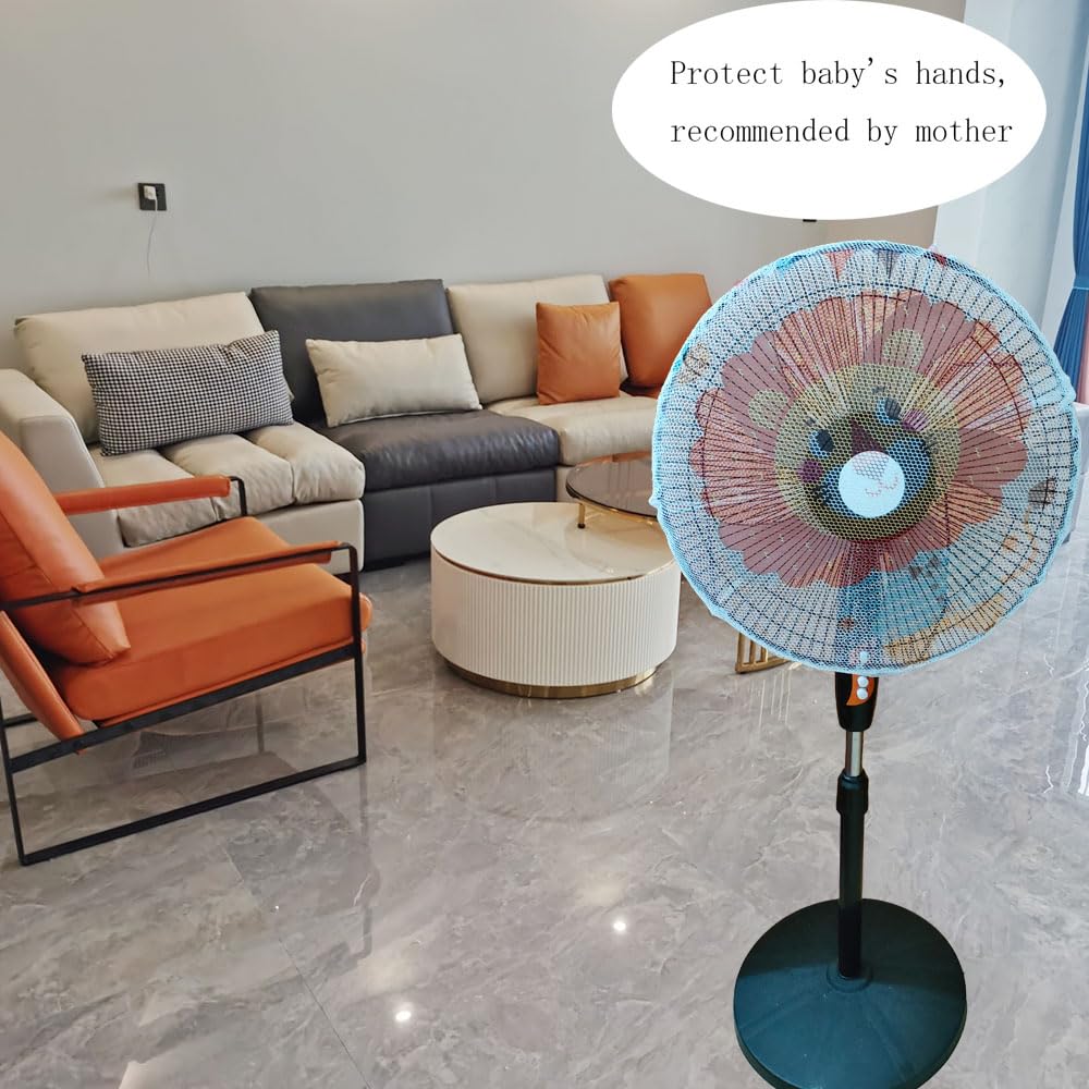 MXJZW 2 Pac Fan Cover For Kids,Fan Safety Protection Cover,Protect Kid Children Baby Finger Net Fan Mesh Cover,Summer Home Fan Safety Dust Cover,Perfect for Parents of Toddlers(17.71-21.65)
