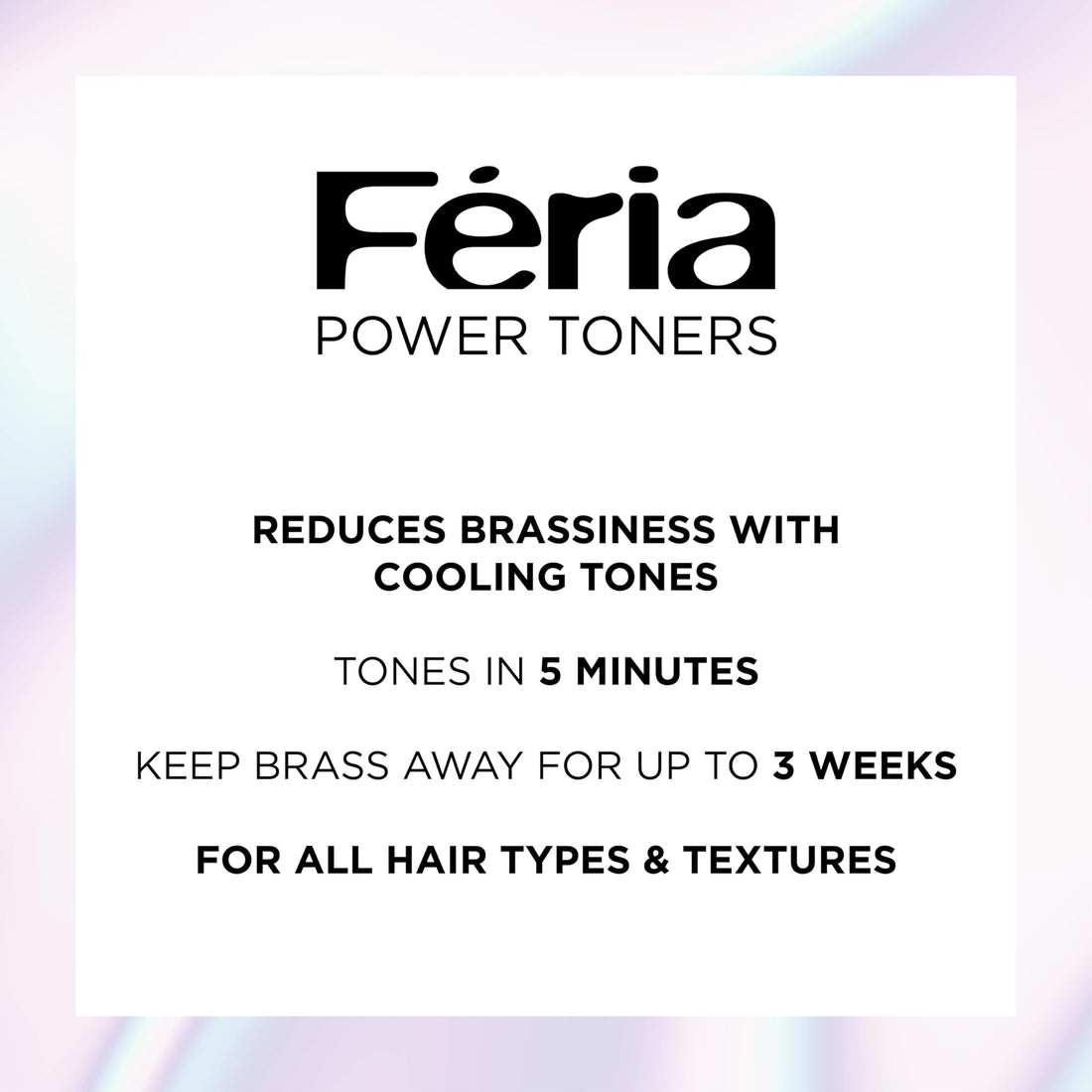 L'Oreal Paris Feria Long-Lasting Anti Brass Power Hair Toner, Ammonia Free Demi Permanent Hair Color, Ice Blonde Hair Toner, 1 Application