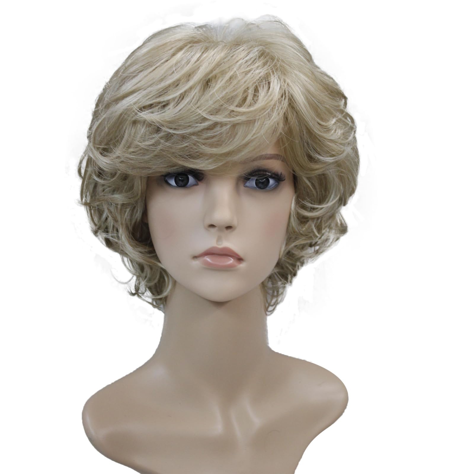Wigingway #Hl16-613: Wiginway Ladies Wigs Short Wavy Bob Wigs For Women Synthetic Capless Full Wig 8 Colors