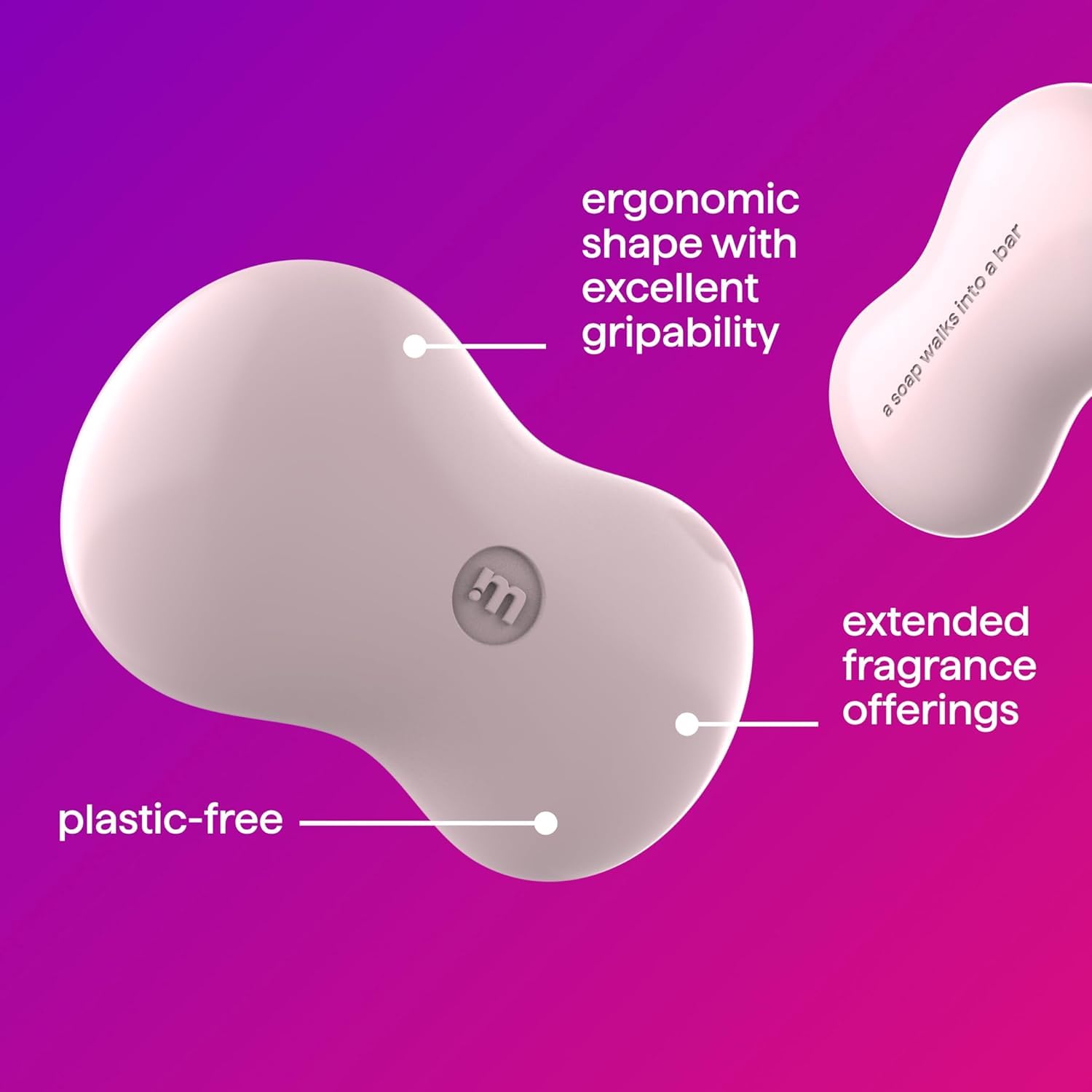 Method Bar Soap, Pure Peace, Pure Peace, Rose Water, Peonies + Pink Sea Salt notes, Plastic Free, 2 bars, 5oz each