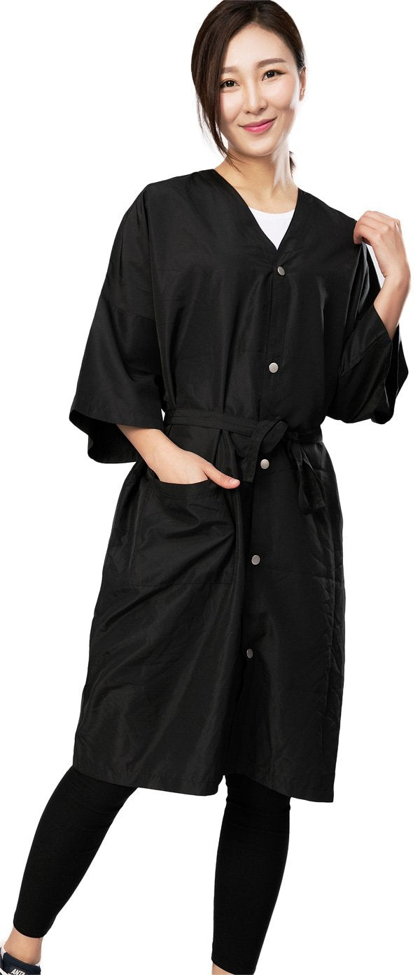 Salon Client Gown, Kimono Style with Front Pocket, Hairdressing...