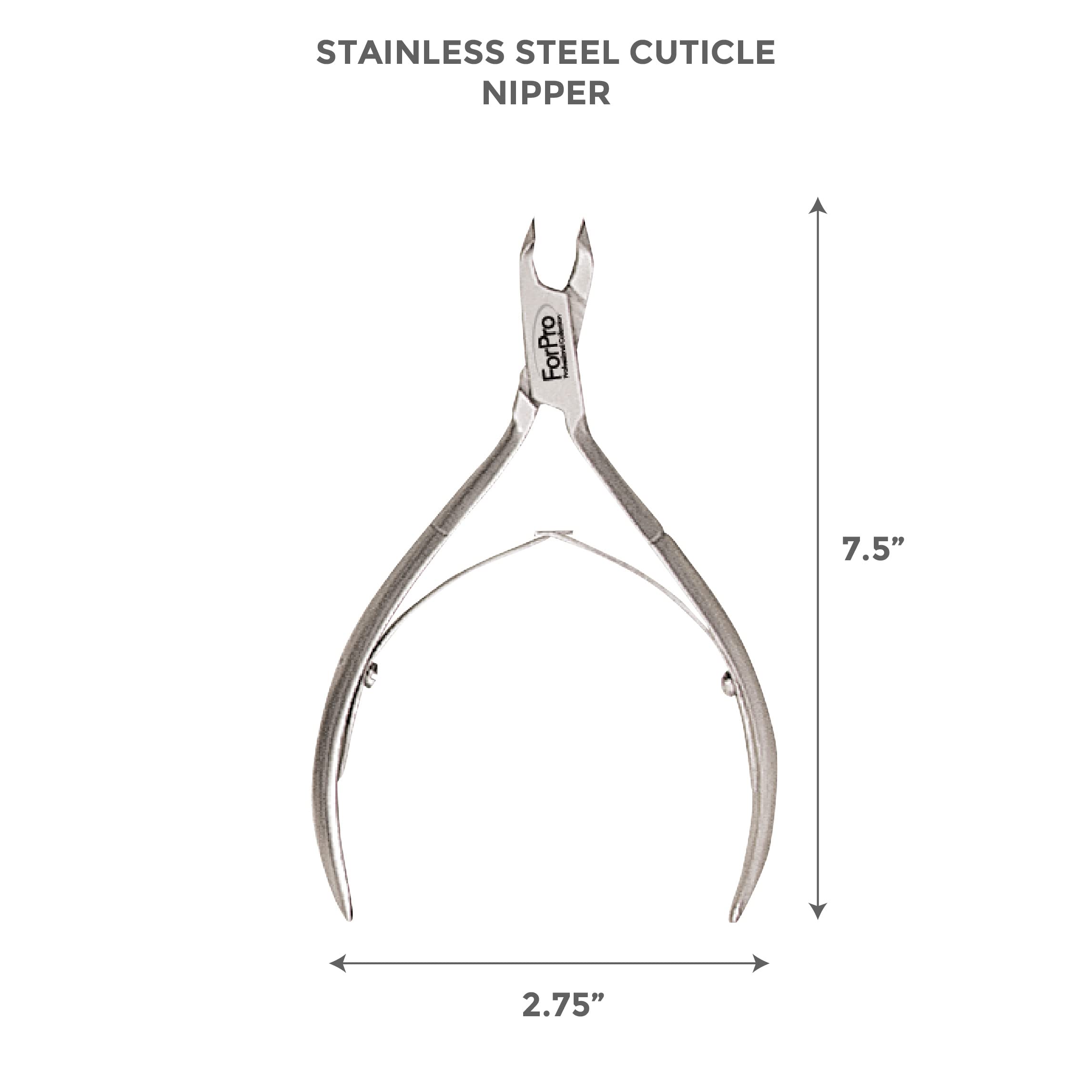ForPro Professional Collection Cobalt Cuticle Nipper, Stainless Steel Cuticle Nipper for Trimming Cuticles and Hangnails, ¼ Jaw