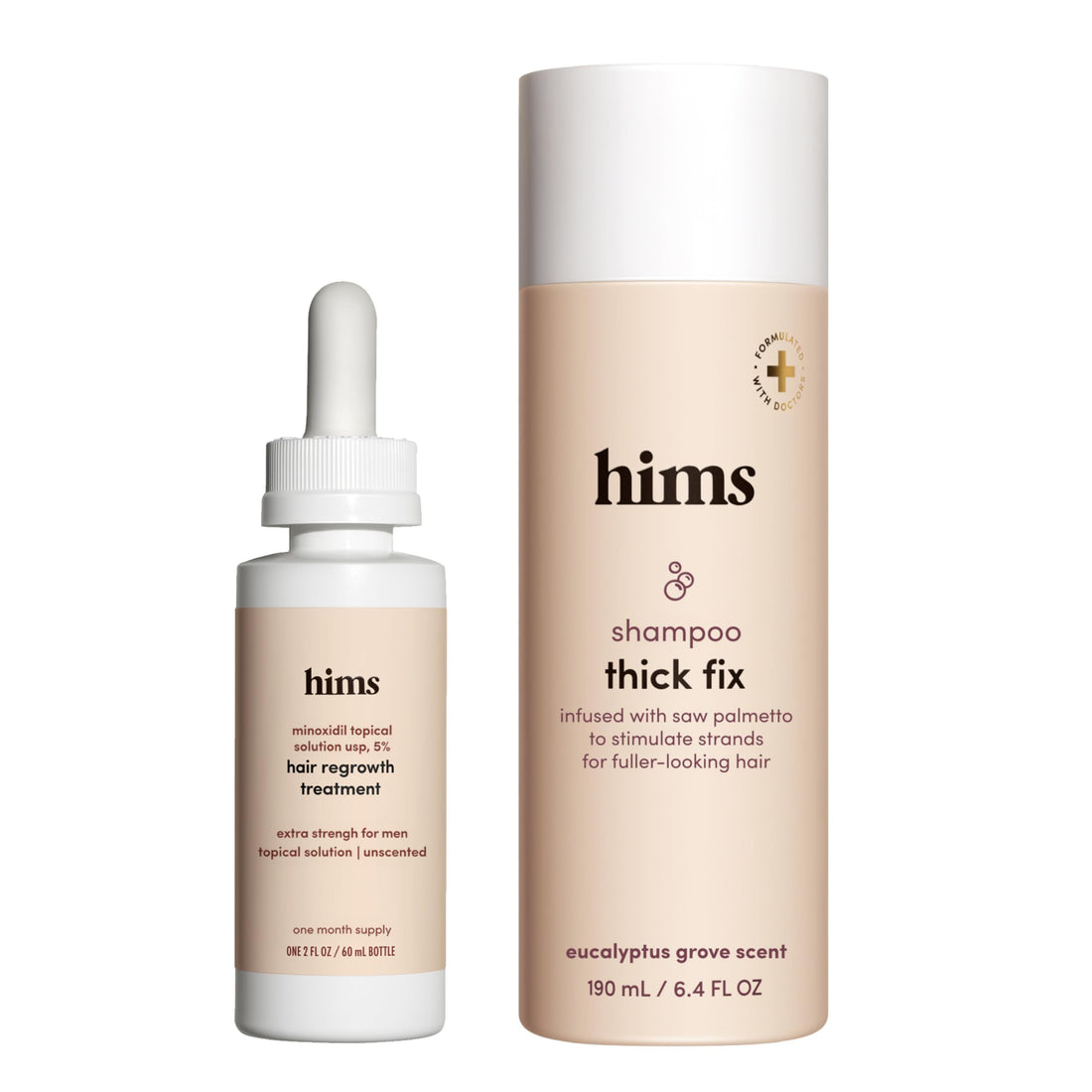 hims Thick Fix Hair Thickening Shampoo for Thinning Hair - Mens Hair Loss Shampoo with Saw Palmetto - Supports Hair Growth - No Parabens or Sulfates - 2 Pack, 6.4oz