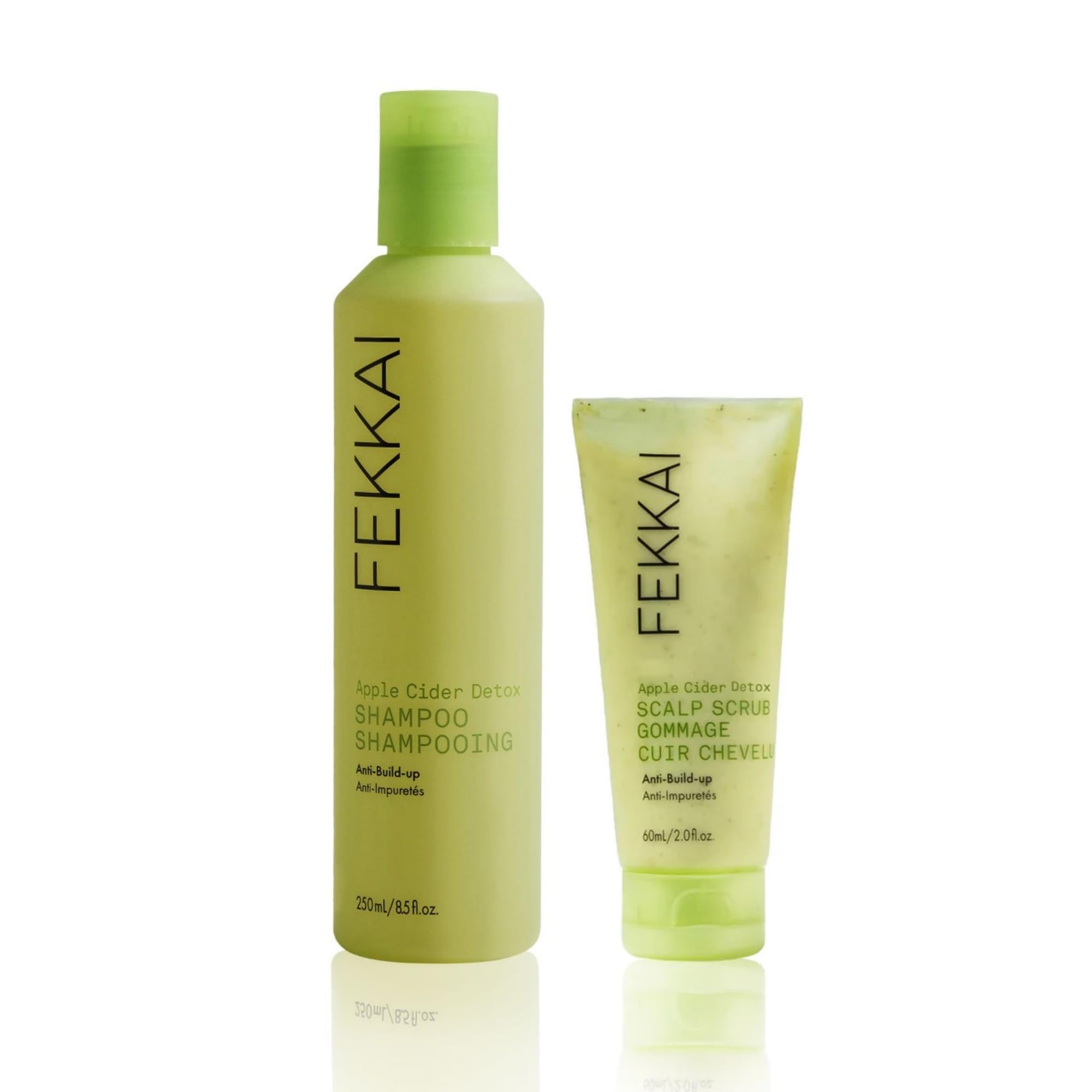 Fekkai Apple Cider Detox Shampoo (8.5 oz) + Apple Cider Detox Scrub (2 oz) - Free of Sulfates, Parabens, Phthalates - Vegan, Cruelty-Free