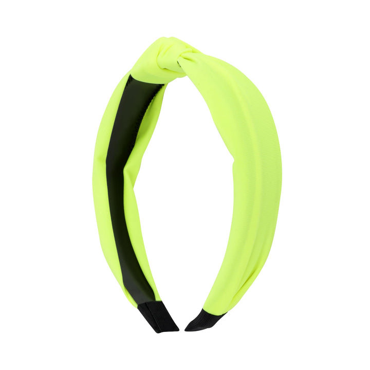 Neon Yellow 1 Inch Fabric Turban Knot Headband