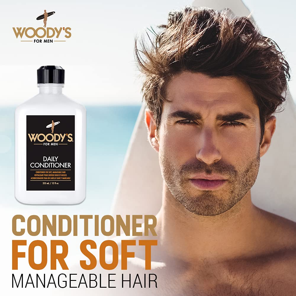 Woody's Daily Conditioner for Men, 12 Ounce