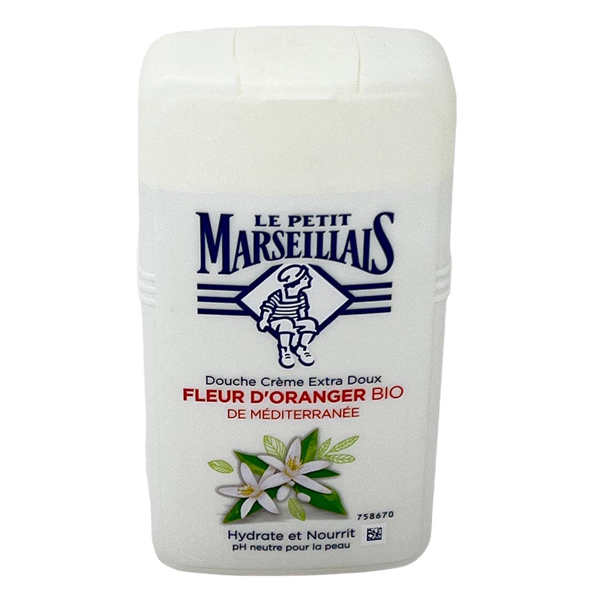 Le Petit Marseillais 1 Bottle of Body Wash Your Choice, French Shower Cream 6 Varieties 250ml (8.4oz) (Fleur d'Oranger (Orange Blossom))