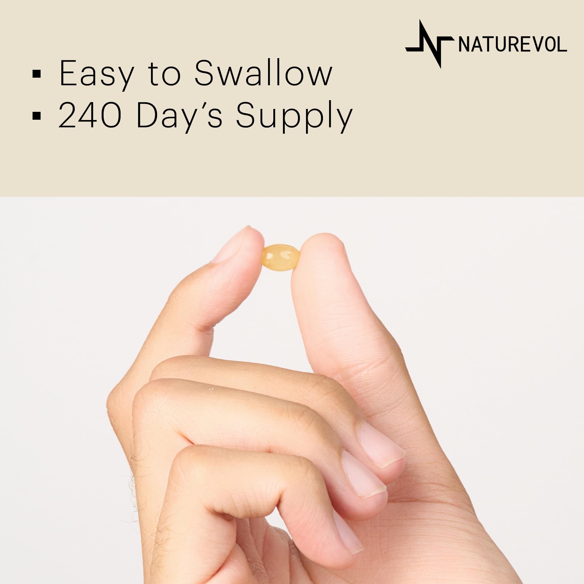 Vitamin D & K Complex with Coconut MCT Oil | D3 10000 IU Plus K2 (MK-7) 200 mcg for Healthy Muscle Function & Immune Support | Easy to Swallow | Soy & Gluten Free - Mini Softgels (240 Servings)