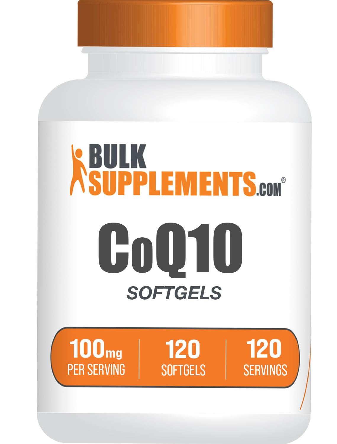 BulkSupplements.com CoQ10 100mg Softgels - Coenzyme Q10 100mg Supplement, Co Q-10 Softgels - Heart Health Support, Gluten Free, 1 Softgel per Serving, 120 Count (Pack of 1)
