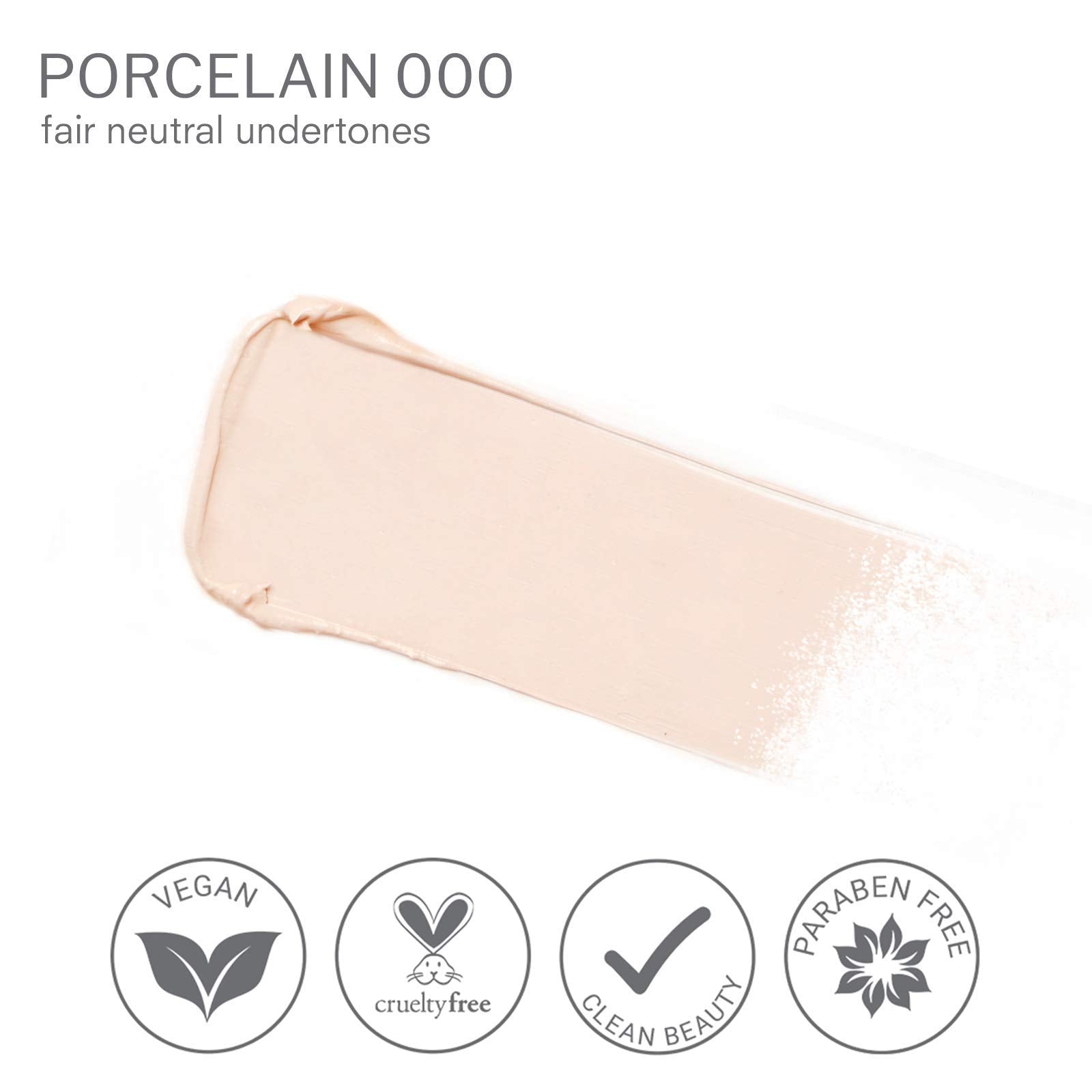 Camera Stick Foundation by Luscious Cosmetics. Full Coverage Cream Foundation Cruelty-Free and Vegan Makeup. (000 Porcelain)