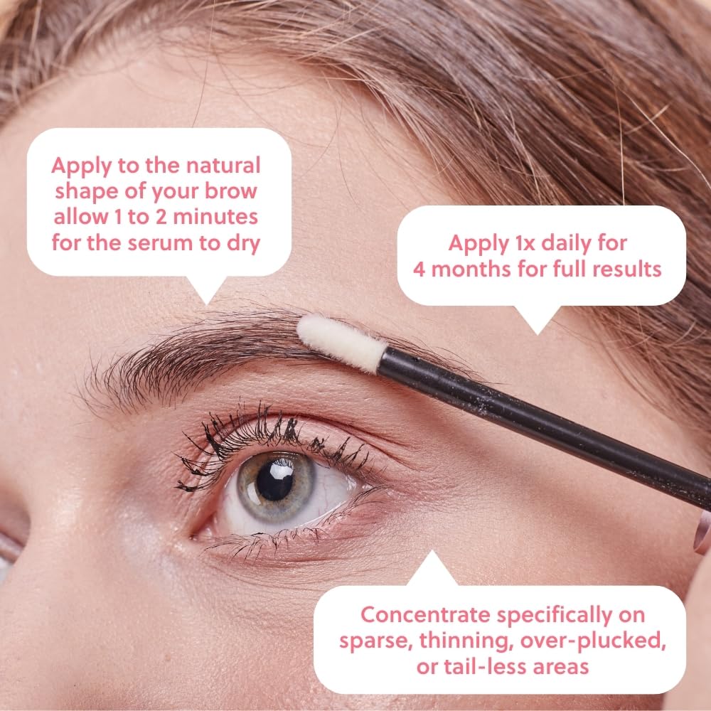 ForChics ForBrow Eyebrow Growth Serum For Thicker Brows - Natural & Organic Conditioner For Fuller and Thick Eyebrows | Vegan & Cruelty-Free Formula | New Innovative Peptides - [0.10 fl. oz/ 3ml]