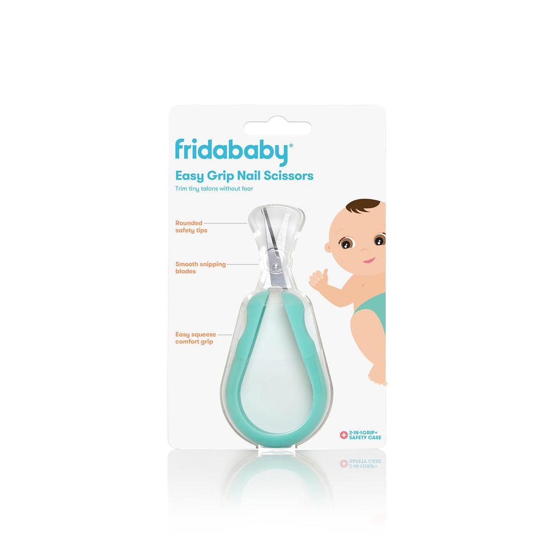 Frida Baby Easy Grip Nail Scissors | Grooming Essentials Safe for Infant Newborn Toddler Nails