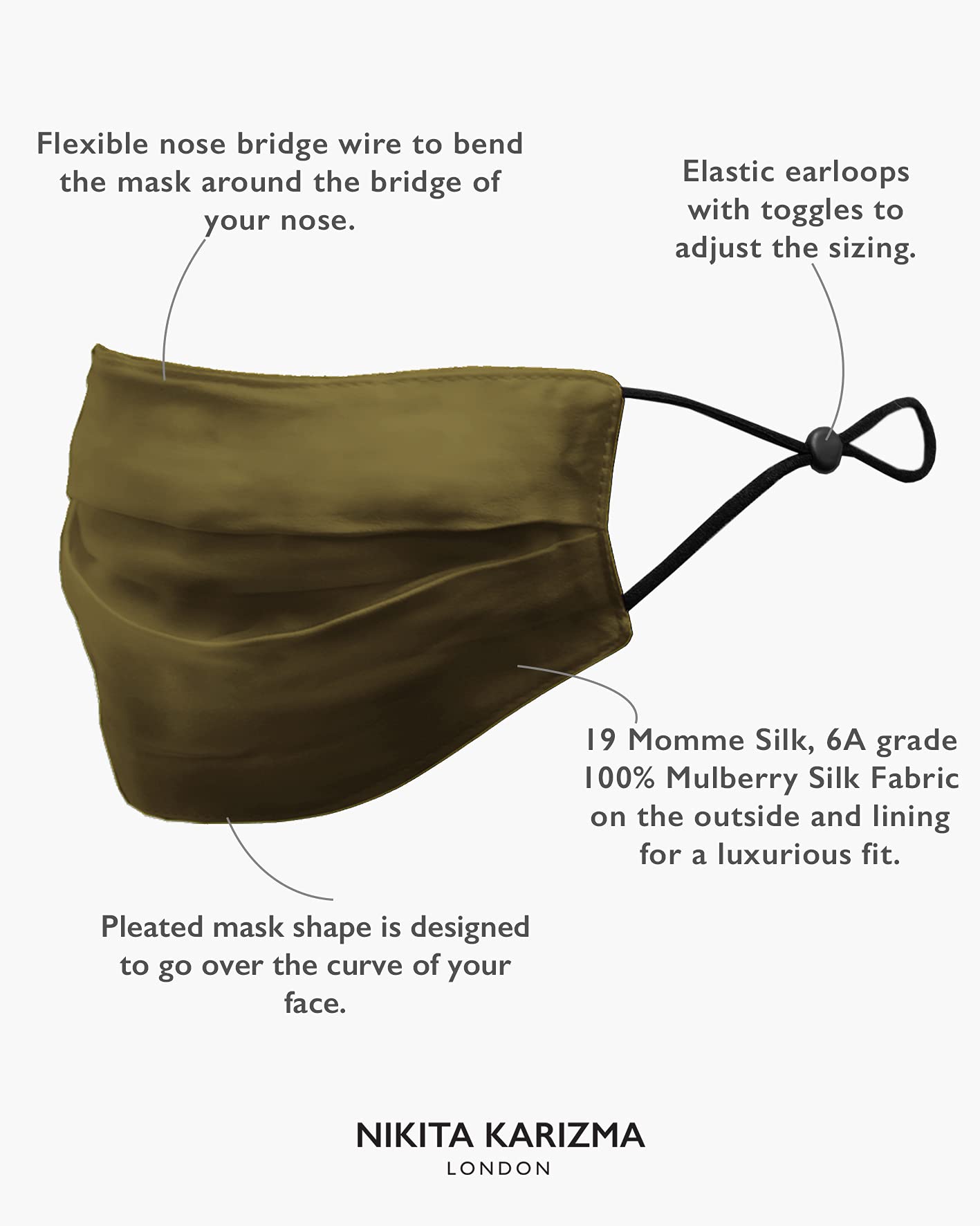 KARIZMA Beverly Hills Silk Face Mask 3 Pack. Earth Tones Fashionable Designer Face Mask for Women. Washable Fabric Face Mask Reusable Facemask. Real Mulberry Silk Masks, Luxury Fashion Masks for Women