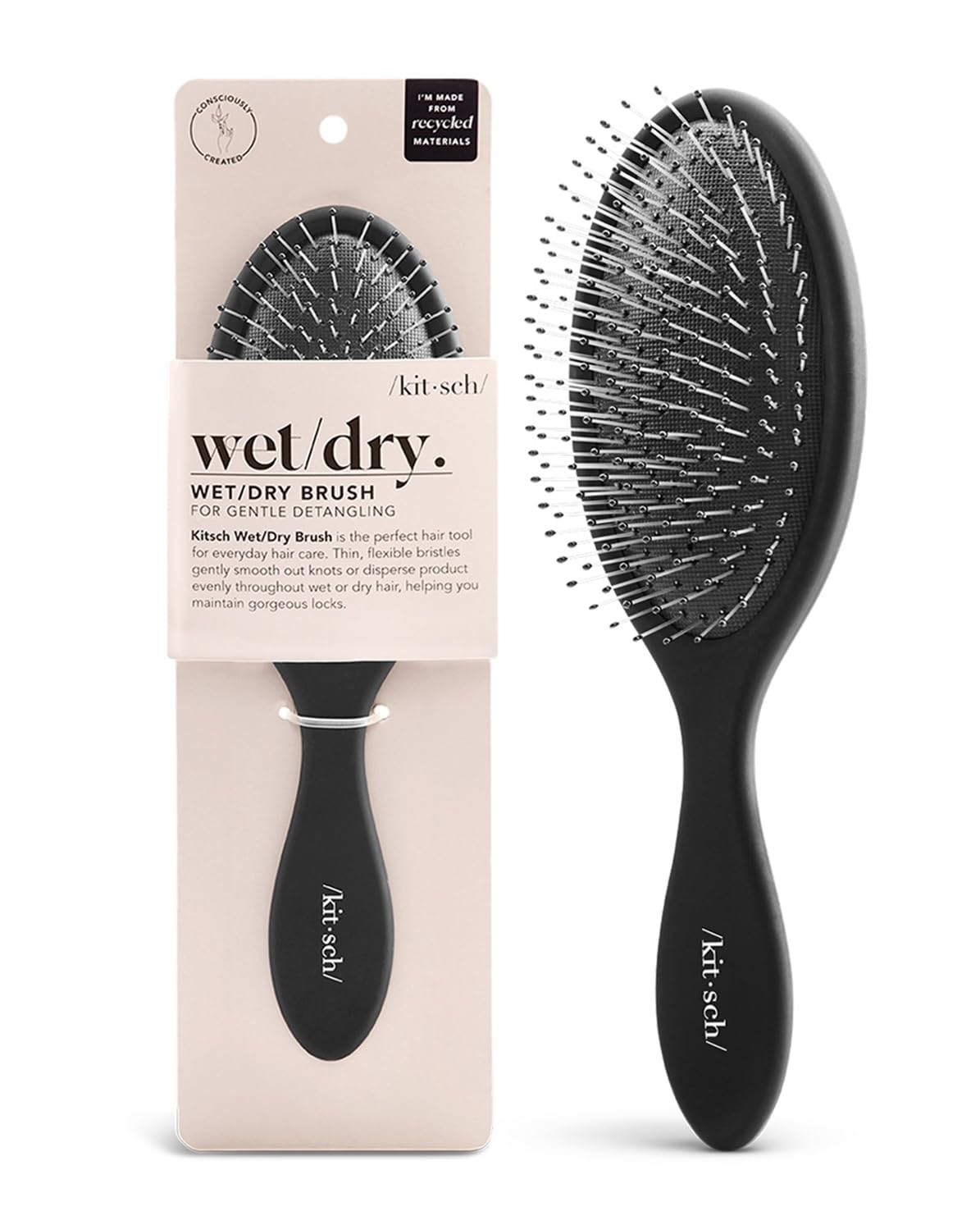 Kitsch Premium Wet & Dry Brush for Women, for Frizz-free Healthy Hair and Easy Combing