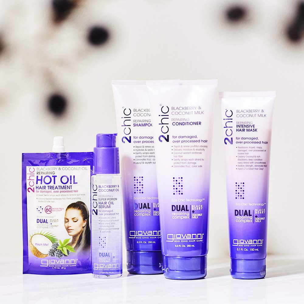 Giovanni 2chic Ultra Repair Hair Mask, Blackberry and Coconut Milk, 5 Fluid Ounce