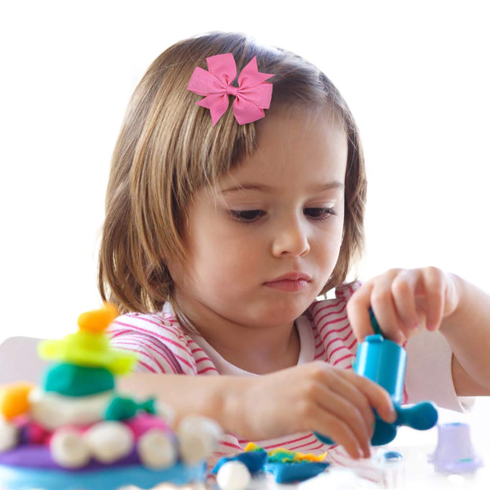 Choicbaby 40pcs Baby Girls Grosgrain Ribbon Pinwheel Hair Bows Alligator Clips Hair Pins Barrettes for Toddler Infants Newborn
