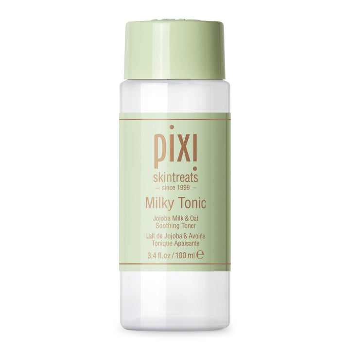 Pixi Milky Tonic, Calming & Hydrating Pads Containing Jojoba Milk, Infused with Oat Extract to Soothe, Alcohol-Free Daily Nourishing Toner, 3.4 fl oz/ 100 mL