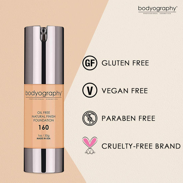 Bodyography Natural Finish Foundation #160, 1 oz by Bodyography