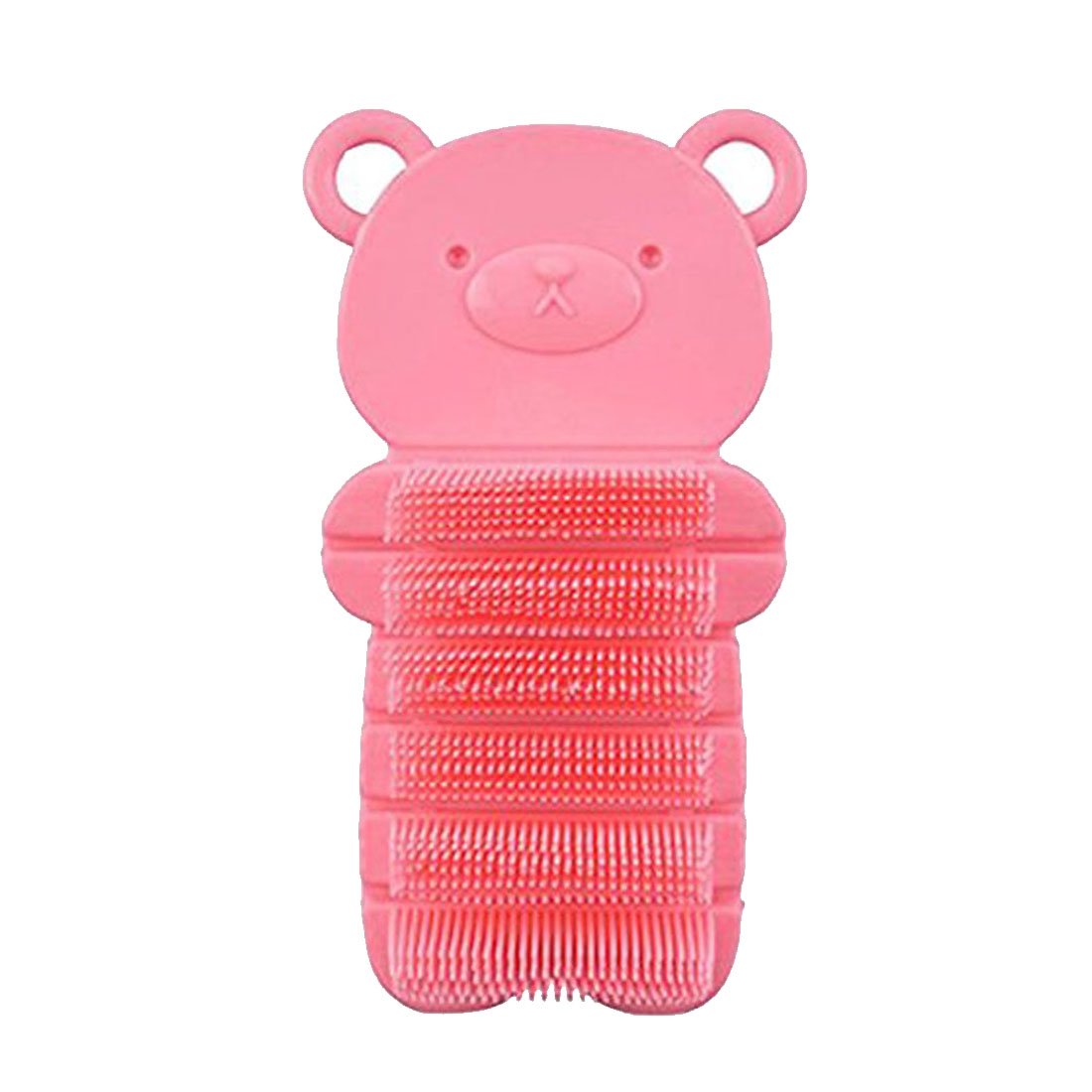 JINCH Nail Scrubber Brush Kids, Finger Nails Scrub Scrubbing Cleaning Brushes with Soft Bristle for Baby Children, Cute Animal Style and 2 Colors Choice (Pink)