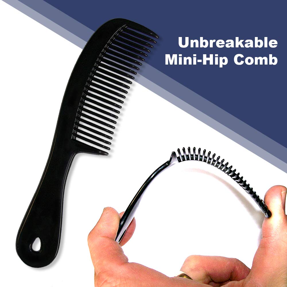 HAIR COMBS – PLASTIC HAIR COMBS - POCKET HAIR COMBS - HAIR COMBS FOR MEN - HAIR COMBS WITH HANDLE – UNBREAKABLE COMB - PACK OF 6