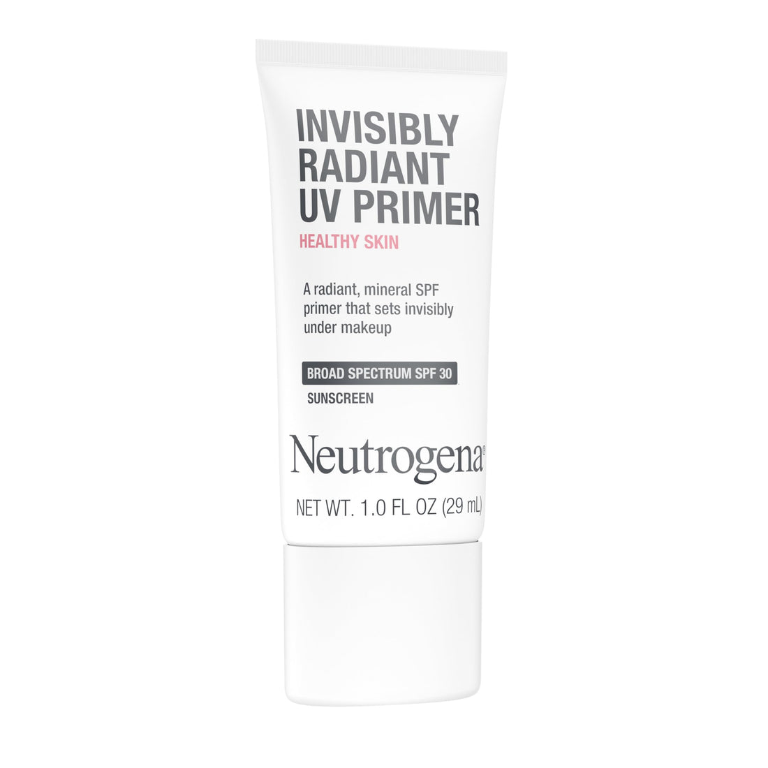 Neutrogena Healthy Skin Invisibly Radiant UV Face Primer with SPF 30, Mineral SPF Primer Sets Invisibly Under Makeup, Broad Spectrum Sunscreen, Suitable for All Skin Types, 1 fl. oz