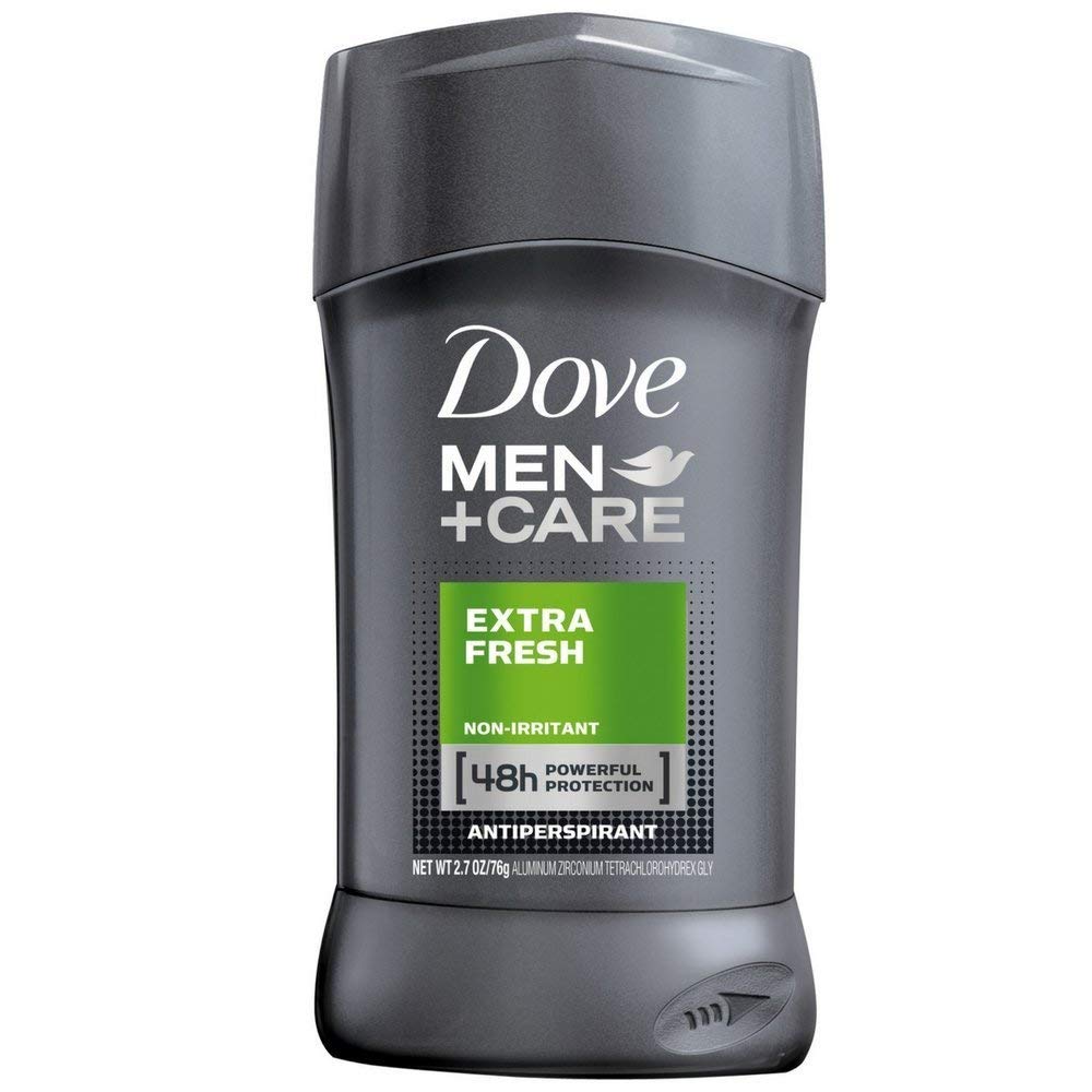 Dove Men+Care Antiperspirant Deodorant Stick, Extra Fresh 2.7 oz, Pack of 2