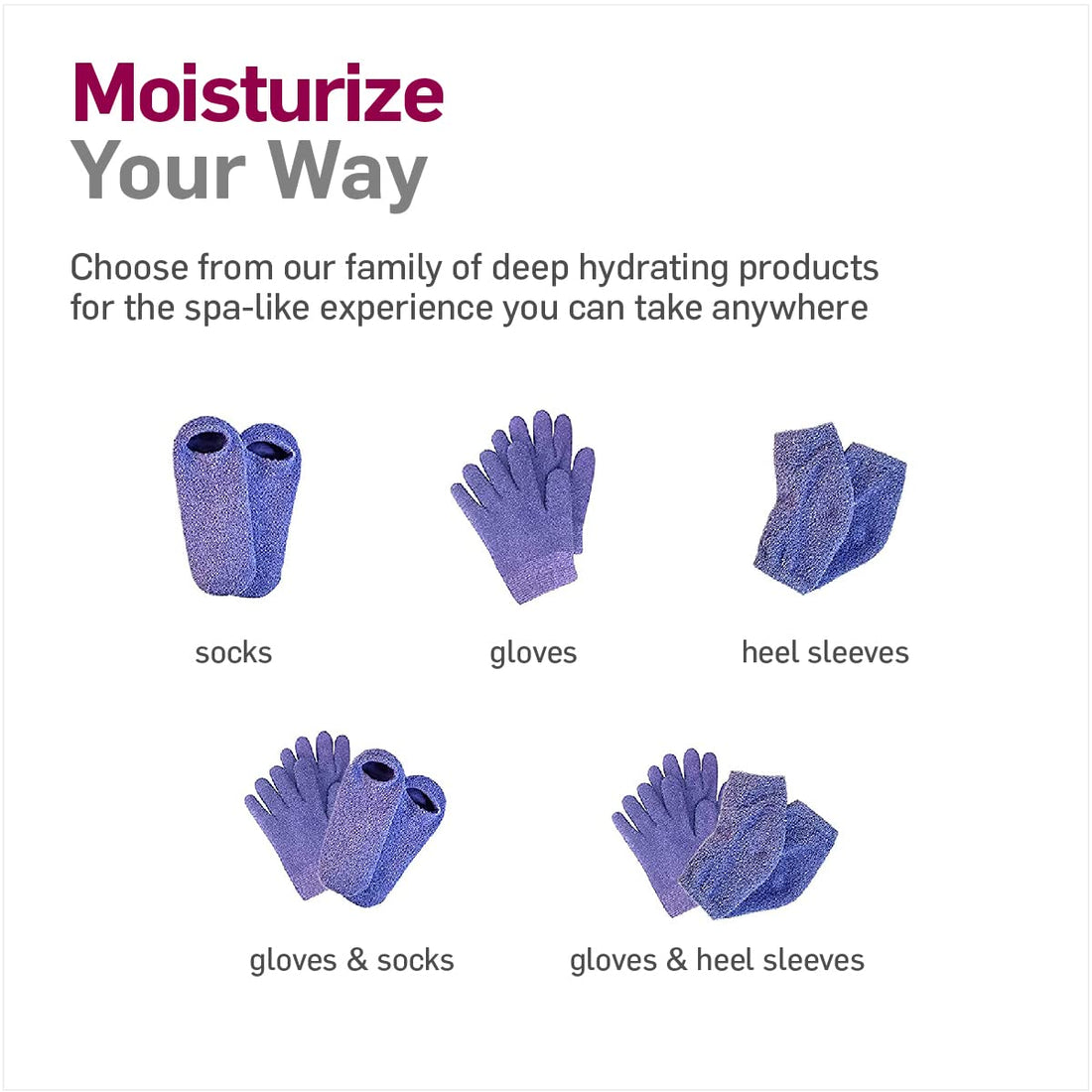 NatraCure Moisturizing Gel Gloves - (for Dry, Cracked Skin, Aging Hands, Cuticles, Eczema, After Hand Washing, Instead of Overnight Sleeping Gloves, Lotion, Cream) - Color: Lavender