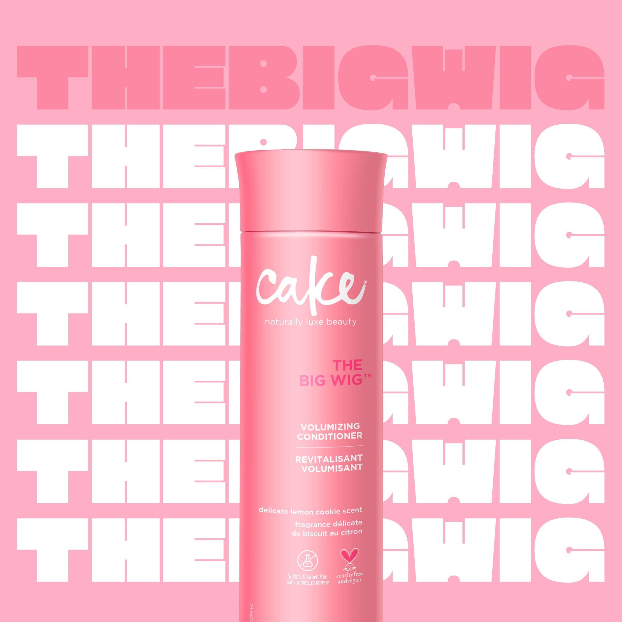 Cake Beauty Volumizing Conditioner, The Big Wig – Body Boosting & Weightless Conditioning – With Sunflower Seed Oil, Rice Protein & Shea Butter – For All Hair Types – 10 Fl Oz / 295 ml