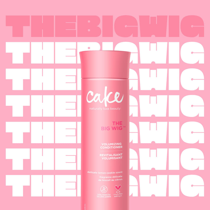 Cake Beauty Volumizing Conditioner, The Big Wig – Body Boosting & Weightless Conditioning – With Sunflower Seed Oil, Rice Protein & Shea Butter – For All Hair Types – 10 Fl Oz / 295 ml