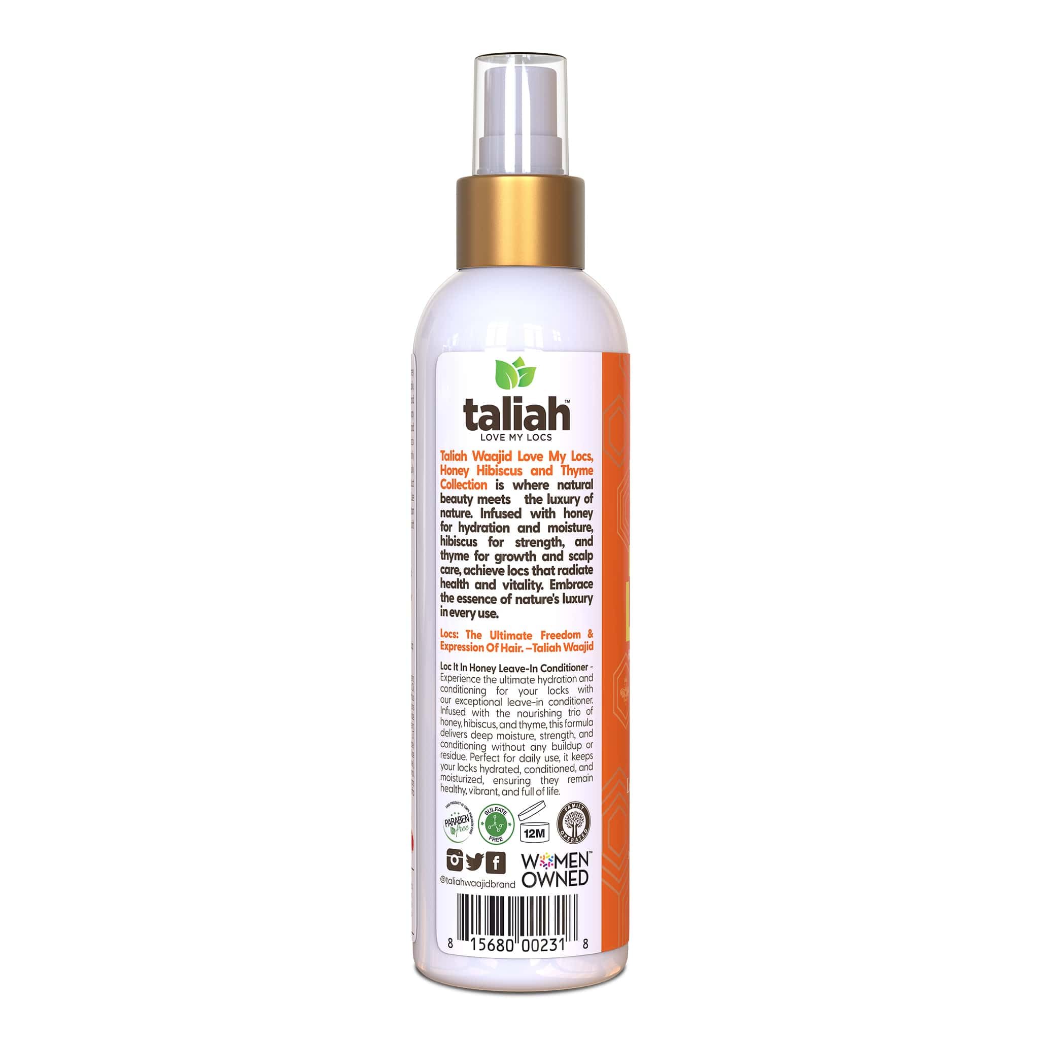Taliah Waajid Love My Locs Honey Hibiscus Leave-In Conditioner, 8oz - Healthy Radiant Locs