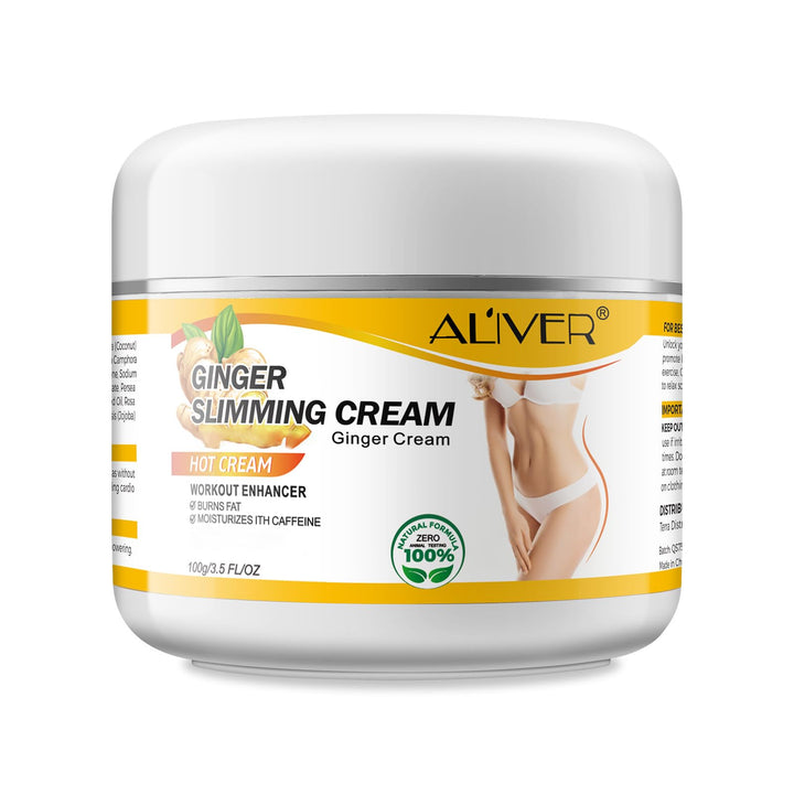 ALIVER Fat Burning Cream Lose Weight Fast for Women, Ginger Slimming Cream That Burns Stomach Body Fat, Cellulite Cream for Thighs, Belly and Butt
