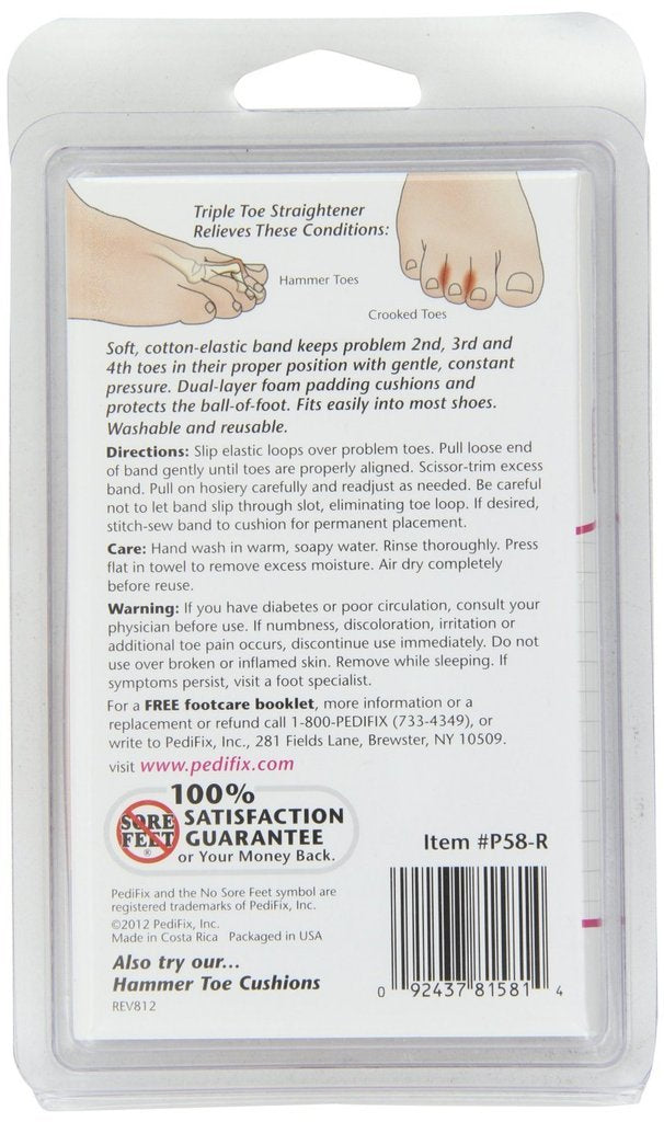 PediFix Triple Toe Straightener, Right Foot