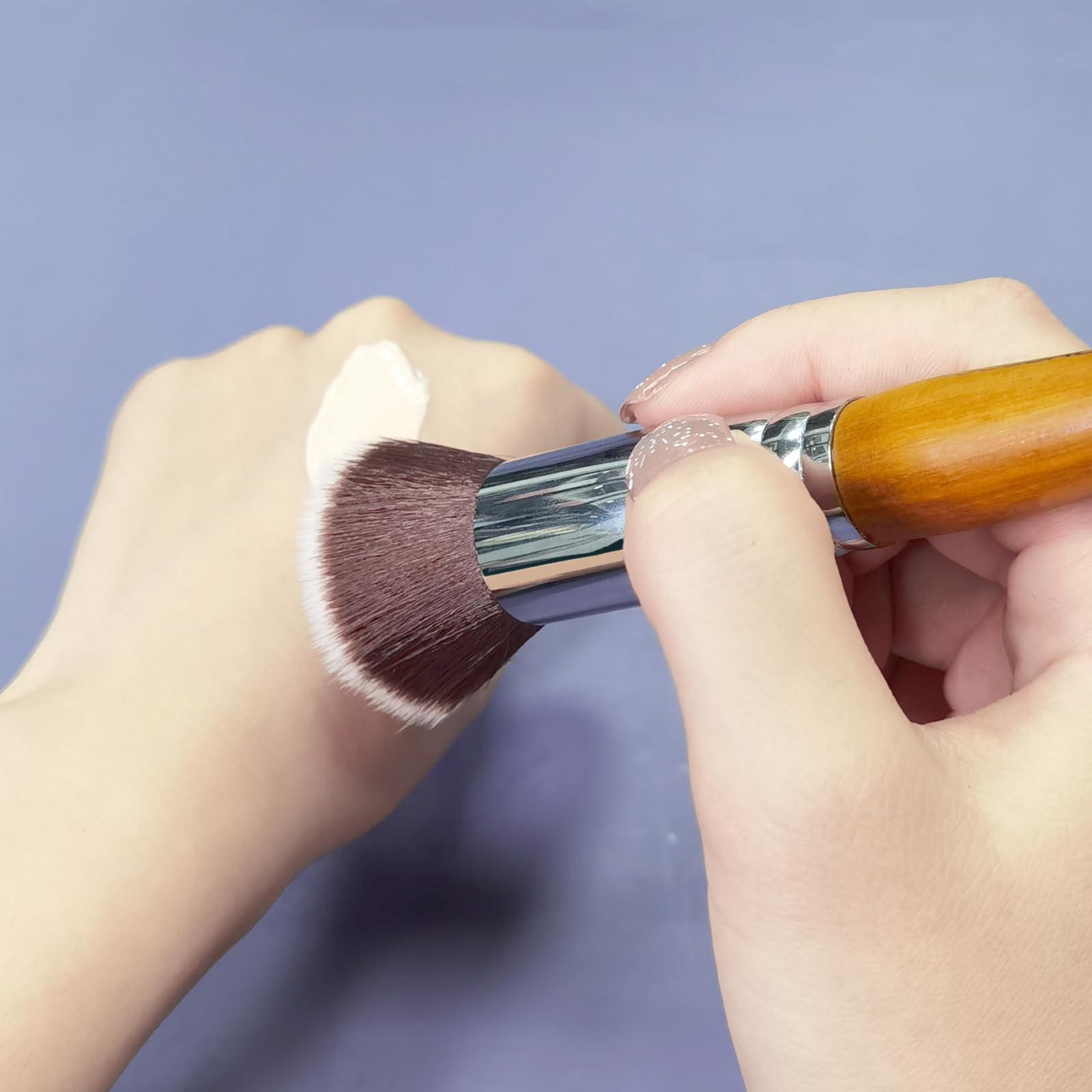 ACOSBRUOP Double Ended Concealer and Foundation Brush, Makeup Brush for Liquid, Cream, Concealer Brush Under Eye