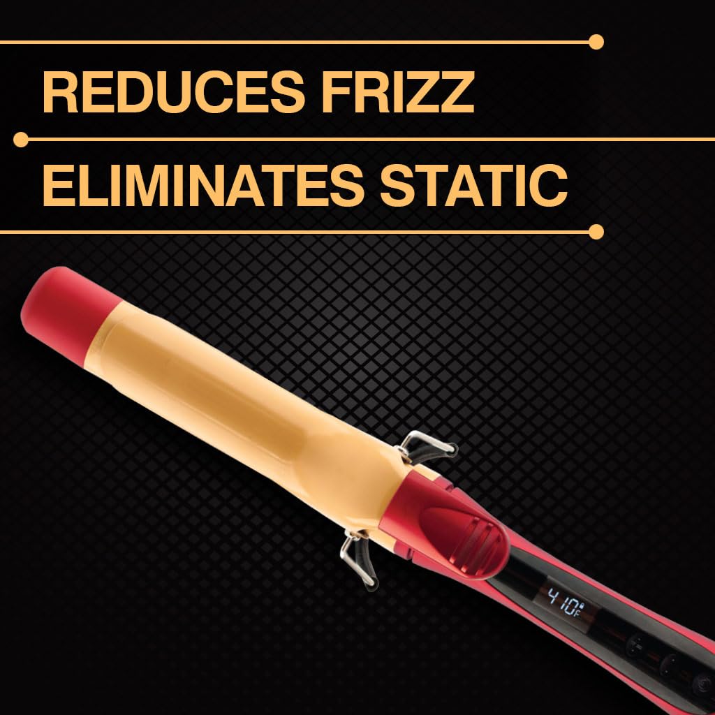CHI Air Text Fire Red Curl Iron