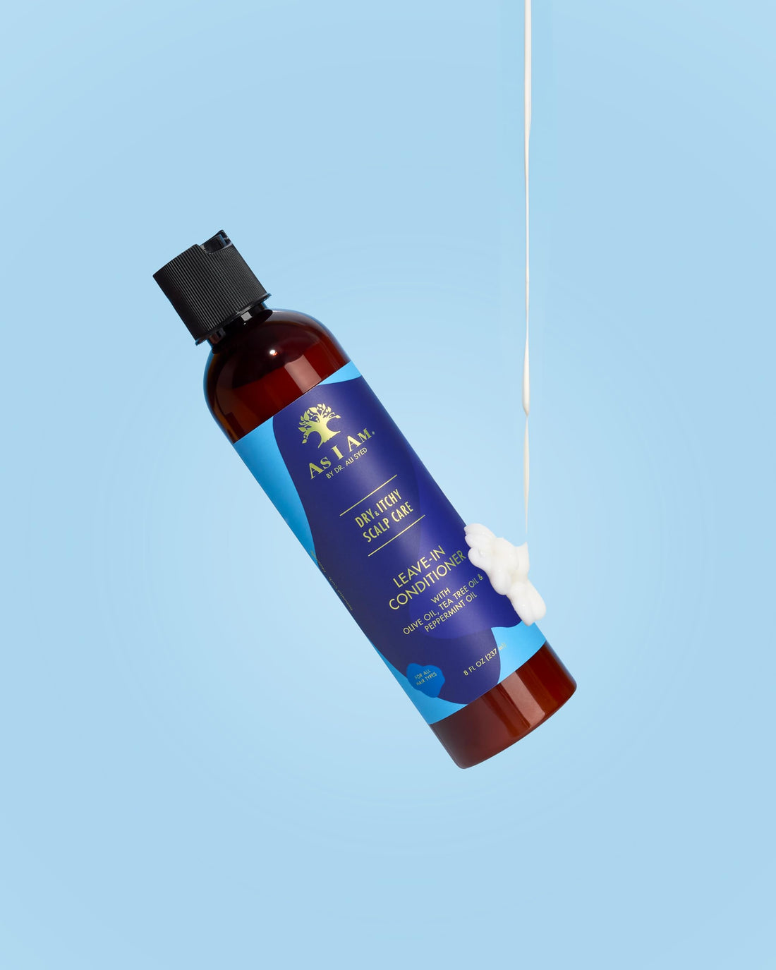 As I Am Dry & Itchy Scalp Care Leave In Conditioner - 8 ounce - Enriched with Olive oil, Tea Tree Oil and Peppermint Oil