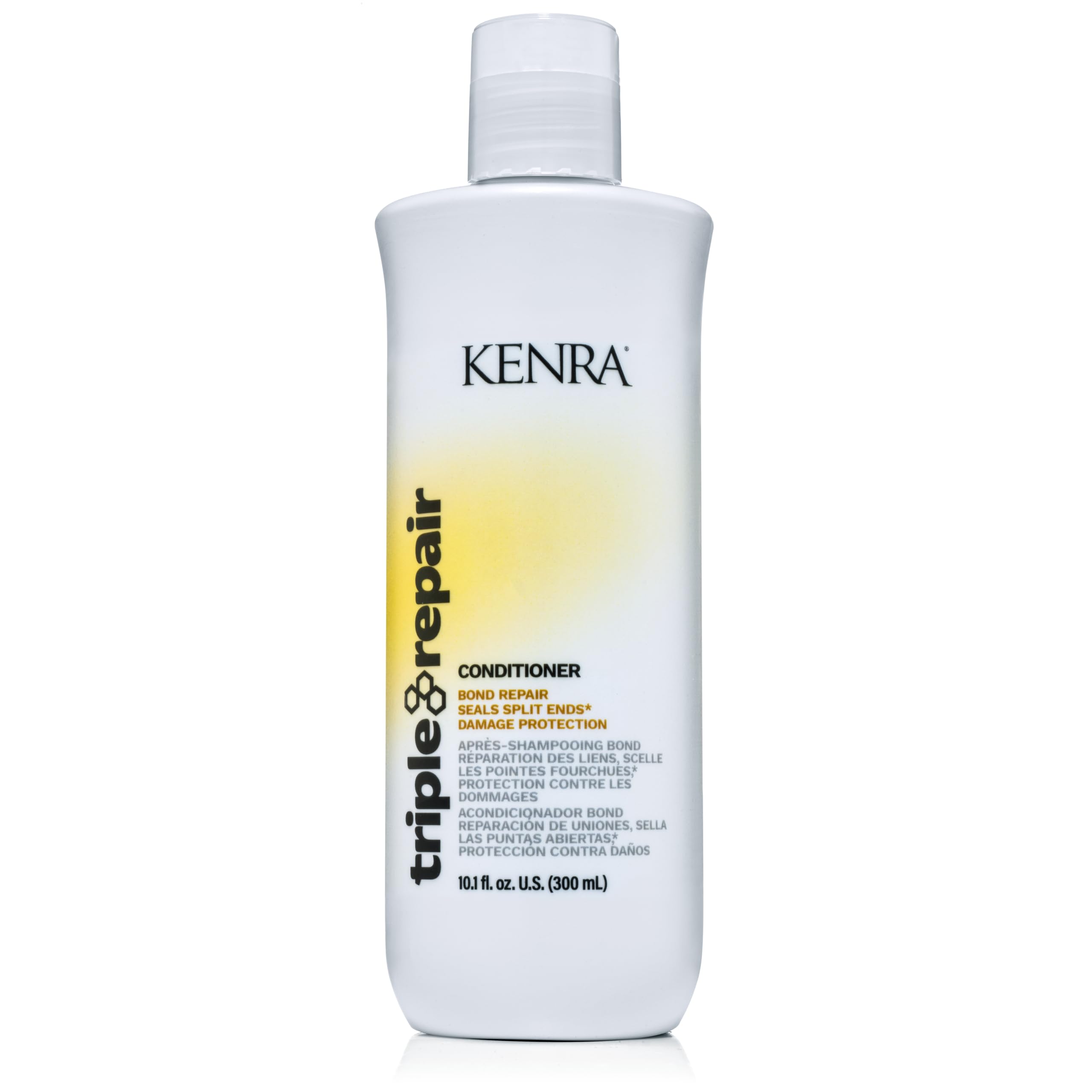 Kenra Triple Repair Conditioner | Targets & Repairs Weak or Broken Bonds | Split Ends | Damaged Hair | Bond Builder | Sulfate-Free | 10.1 fl. oz.