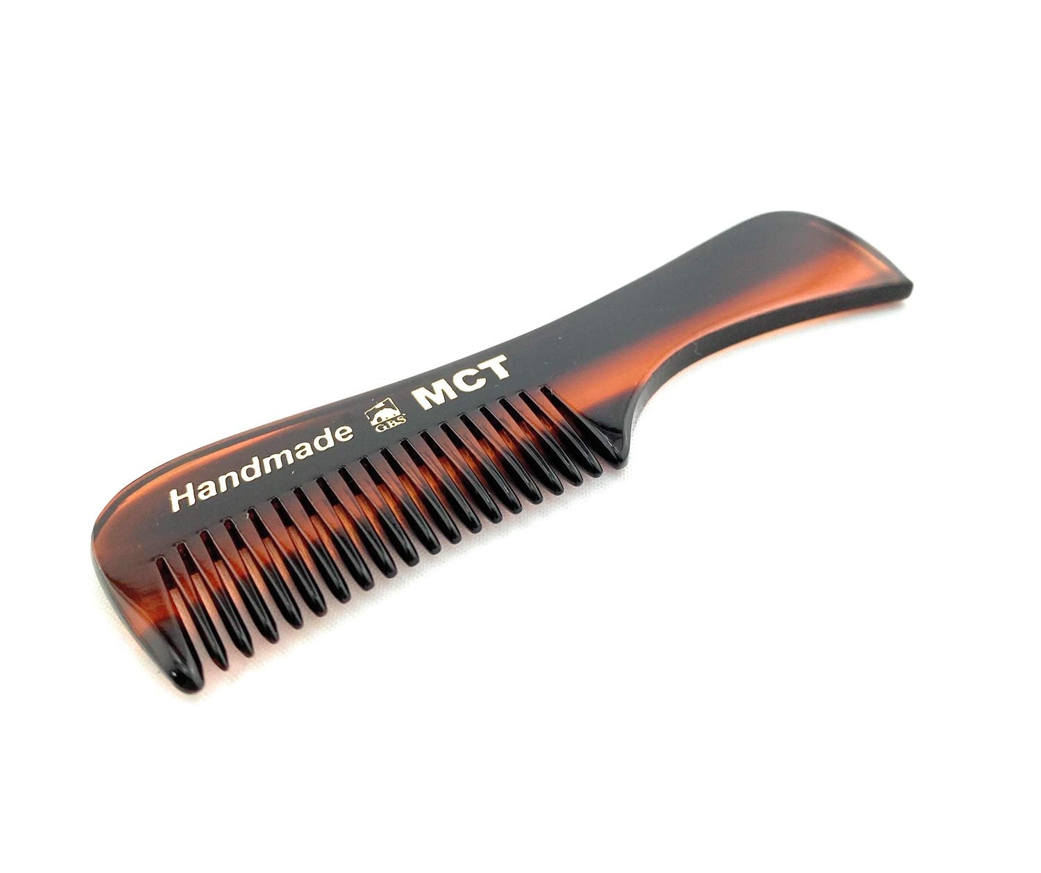 GBS Tortoise Pocket Moustache and Beard Comb -- MADE IN THE USA