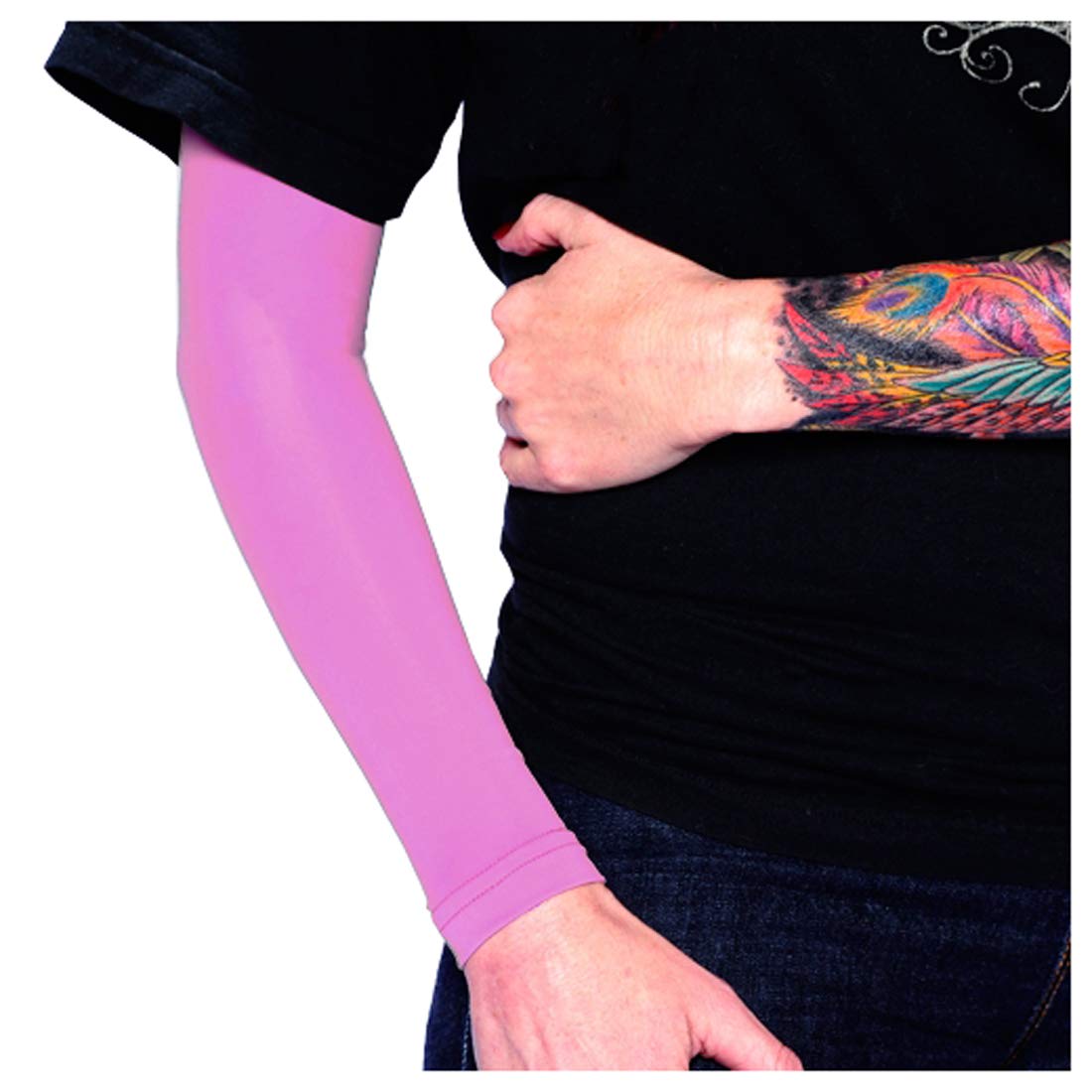 Tat2X Ink Armor Premium Full Arm Tattoo Cover Up Sleeve - No Slip Gripper - U.S. Made - Light - XSS (one Sleeve)