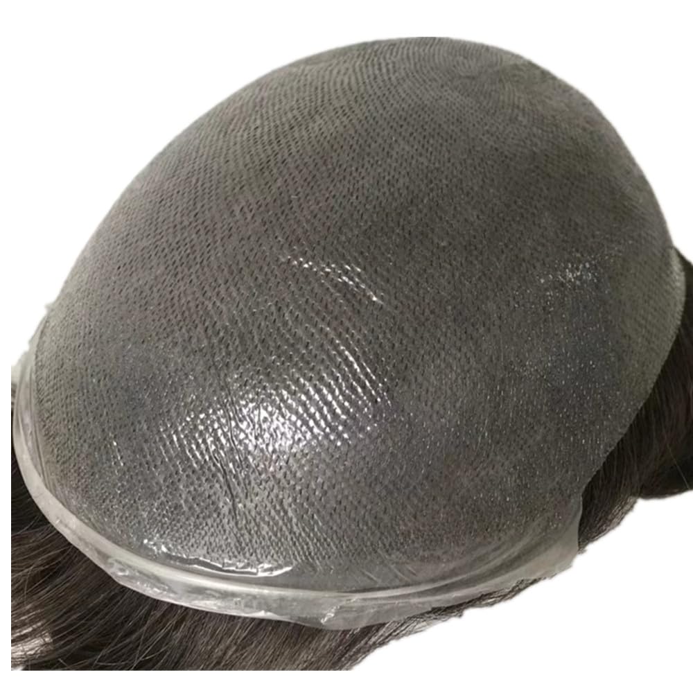 #2 Dark Brown : N.L.W. European virgin human hair toupee for men with transparent Thin skin PU, 10 x 8 Straight hair pieces for men #2 Dark brown